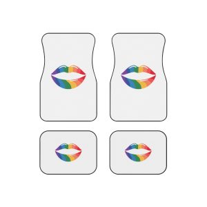 Rainbow Lips Illustration Car Mats Set Of 4