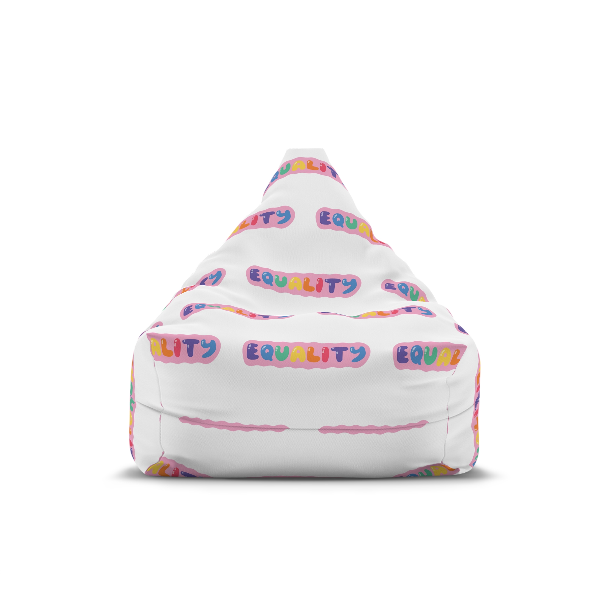 Lgbt Sticker Pack White Background Lgbtq Set Symbol Lgbt Pride Community Rainbow Elements Vector Hand Draw Illustration Hand Drawn Lettering Copia Bean Bag Chair Cover