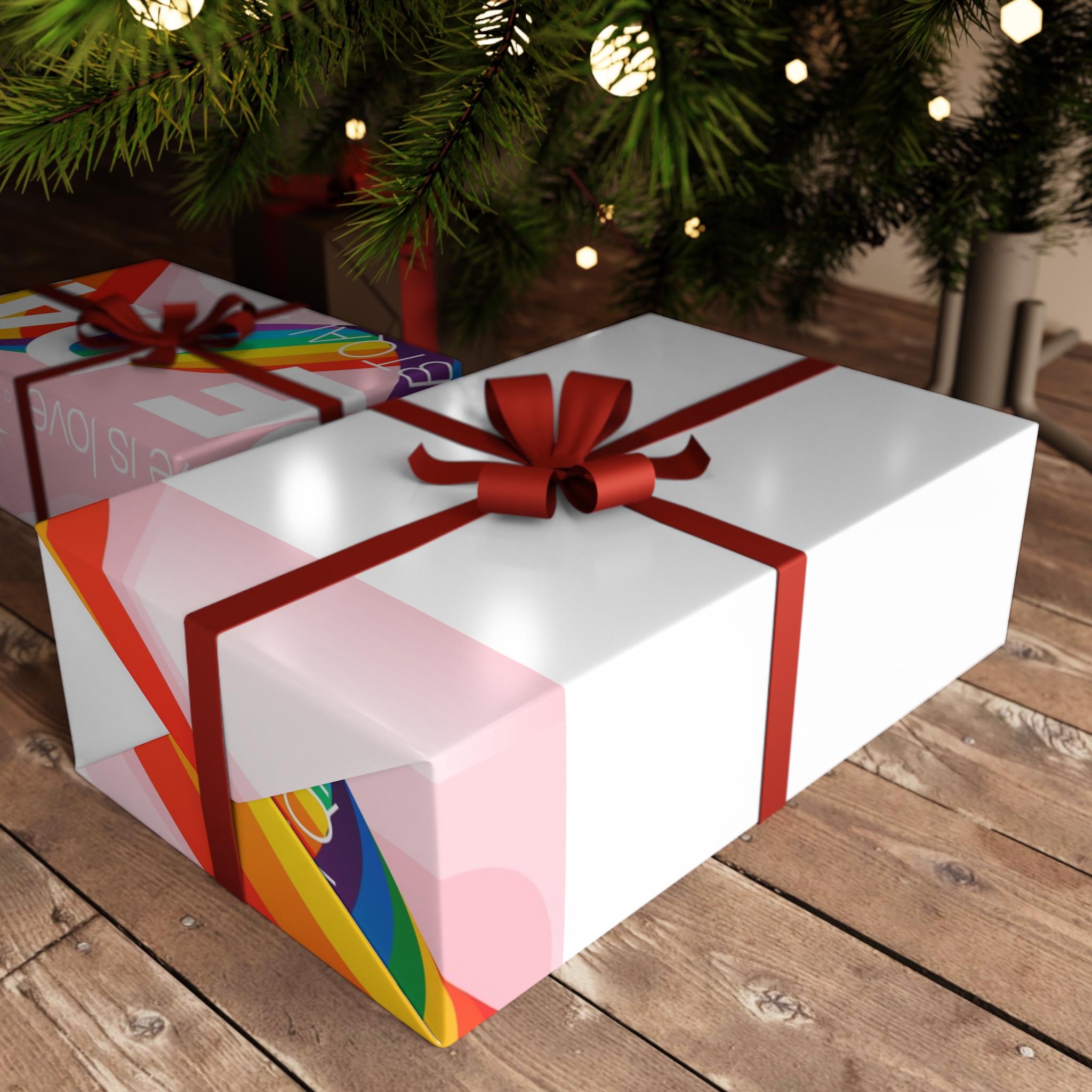 Happy Pride Month Background Vector Lgbtq Community Symbol With Rainbow Pride Flag Heart Design Cele Gift Wrapping Paper Sheets 1pc - Image 6