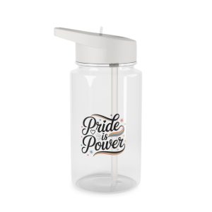 Pride Is Power T Shirt Design Isolated White Background Tritan Water Bottle