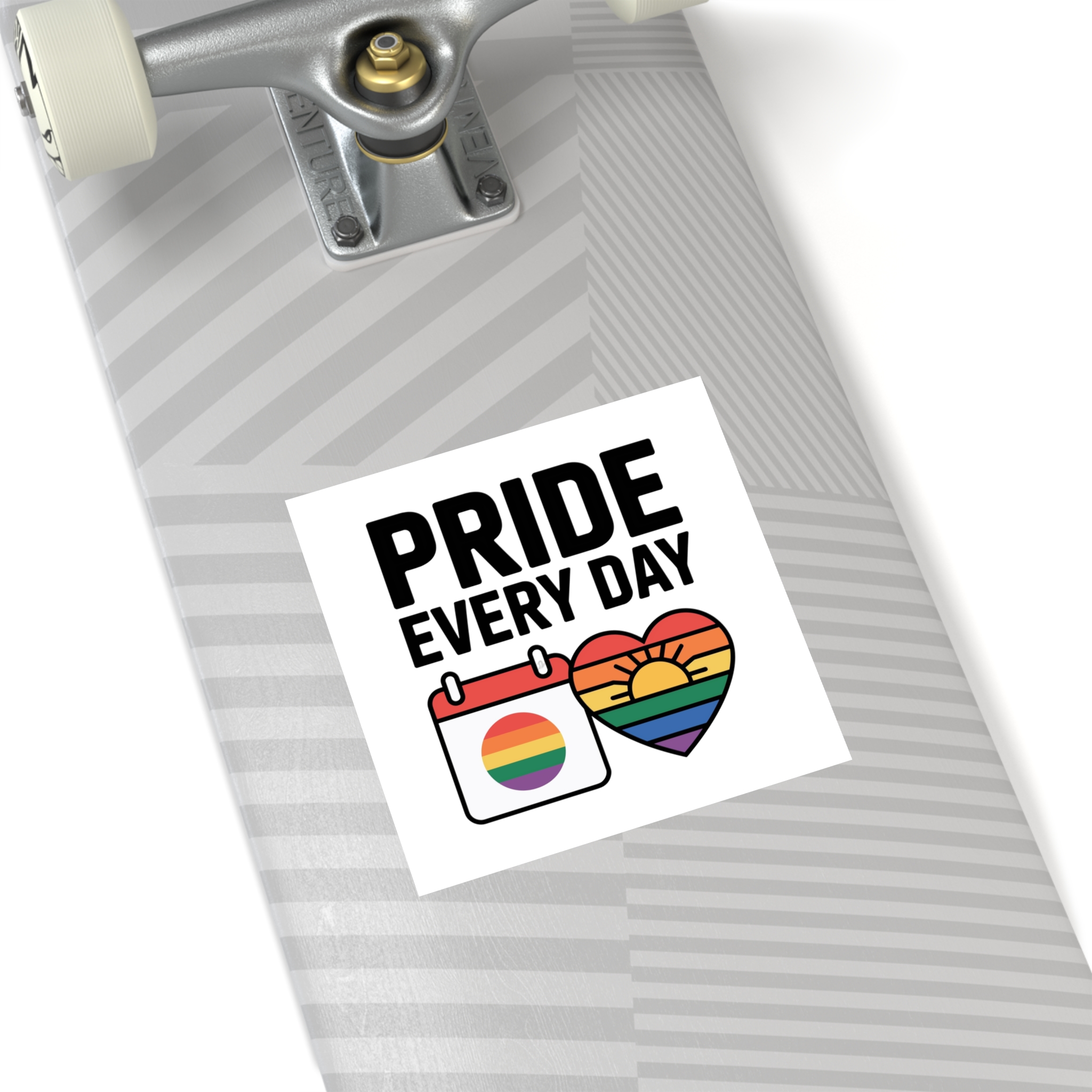 Pride Every Day T Shirt Design Isolated White Background Laminate Stickers Square - Image 48