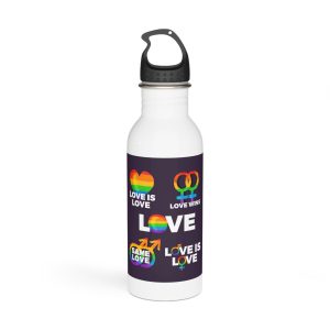 Colorful Pride Day Labels Stainless Steel Water Bottle