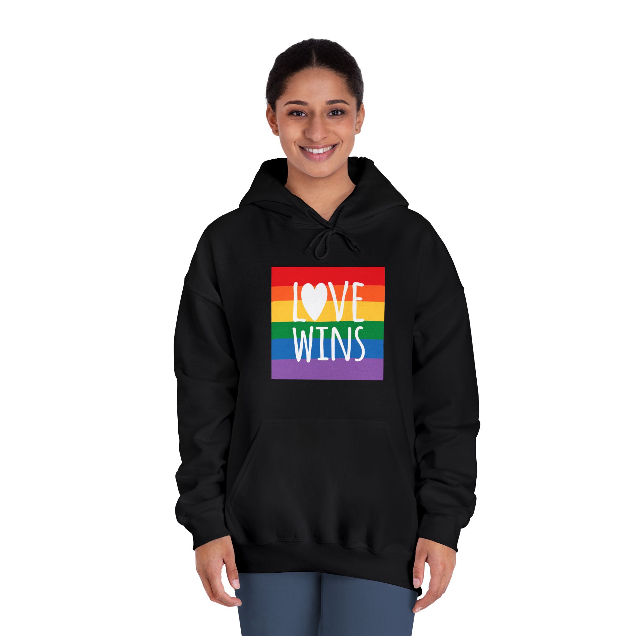Lovewins Heart Hd 2 Unisex Dryblend Hooded Sweatshirt - Image 12