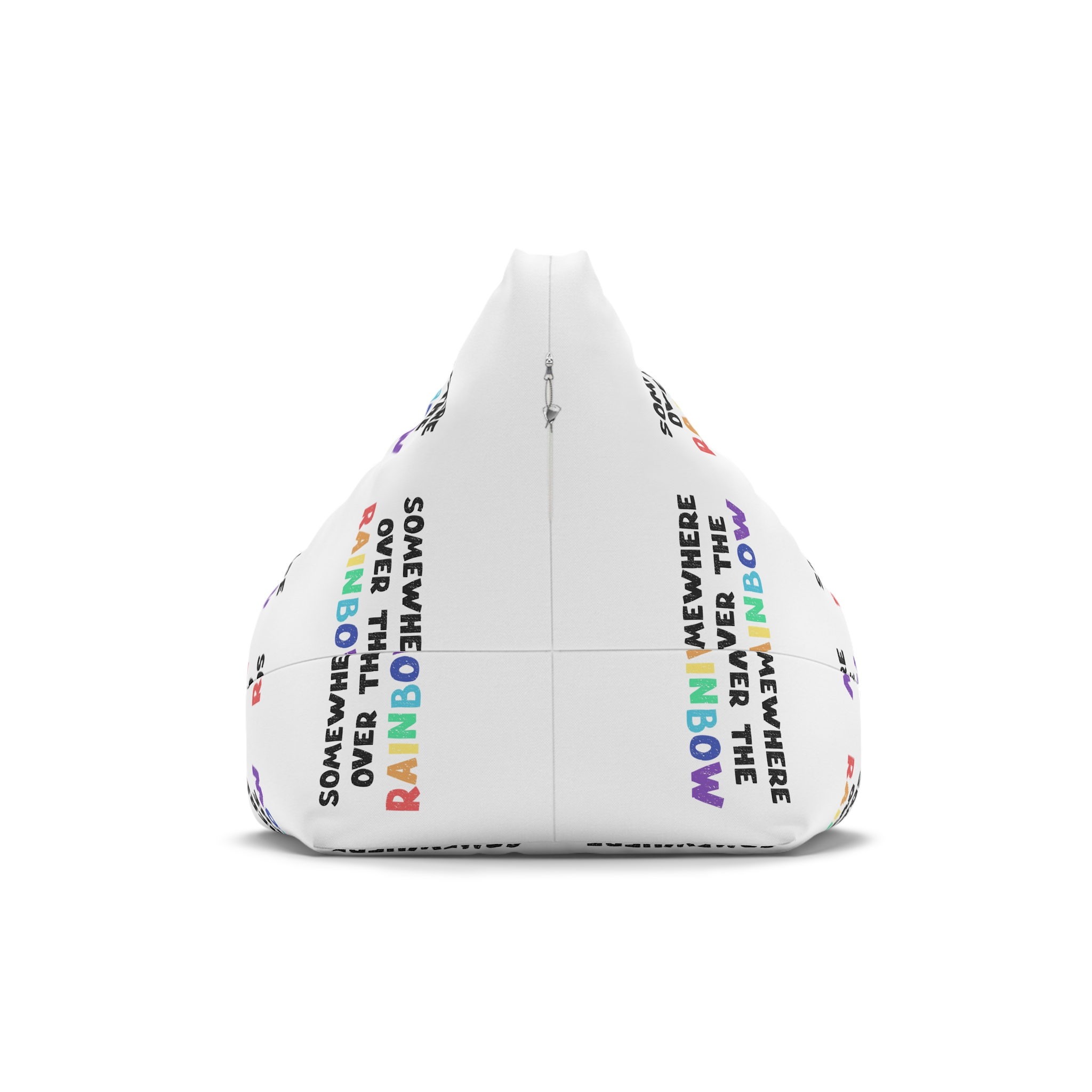Vector Illustration With Hand Drawn Lettering Rainbow Bean Bag Chair Cover - Image 2