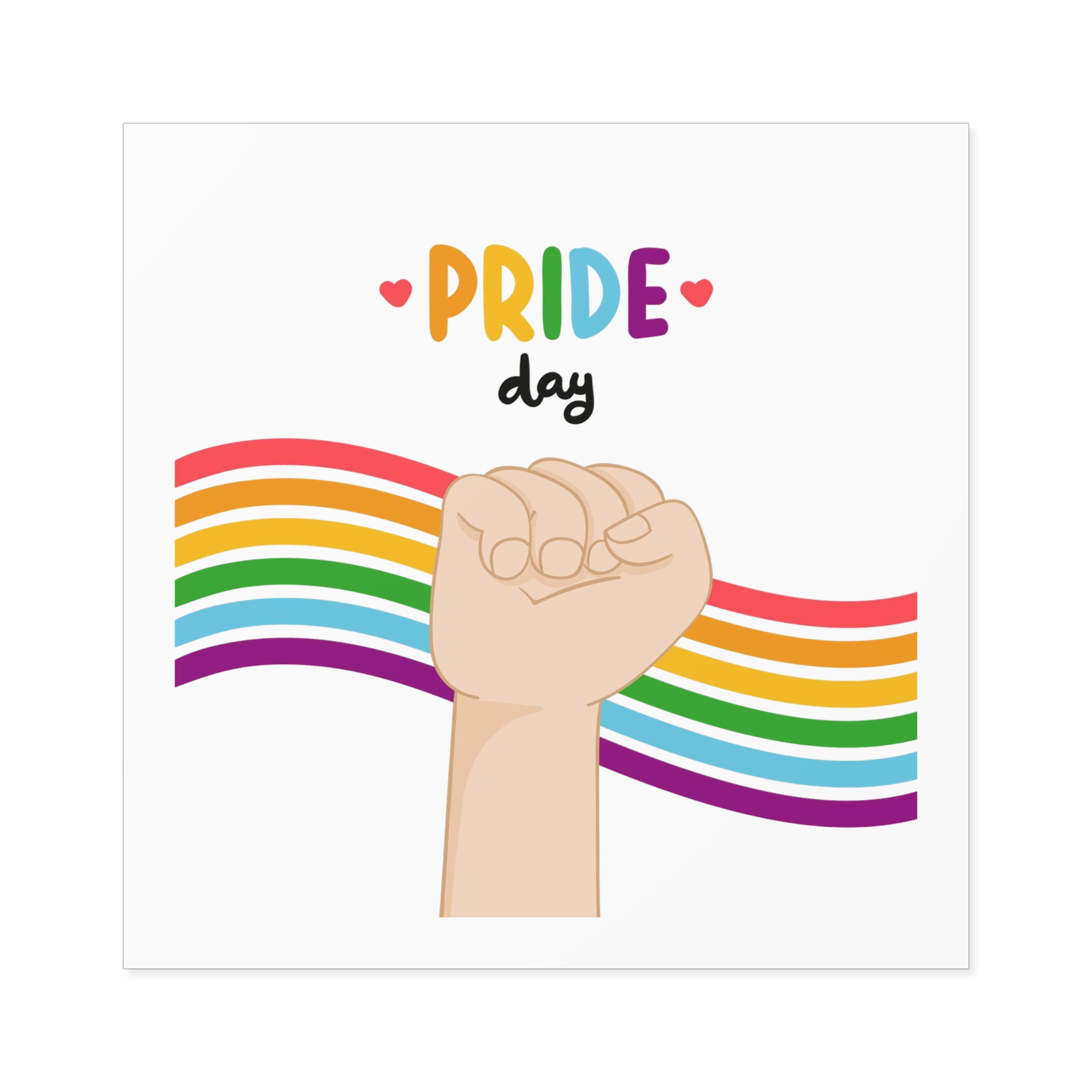 Pride Day Concept (2) Laminate Stickers Square - Image 33