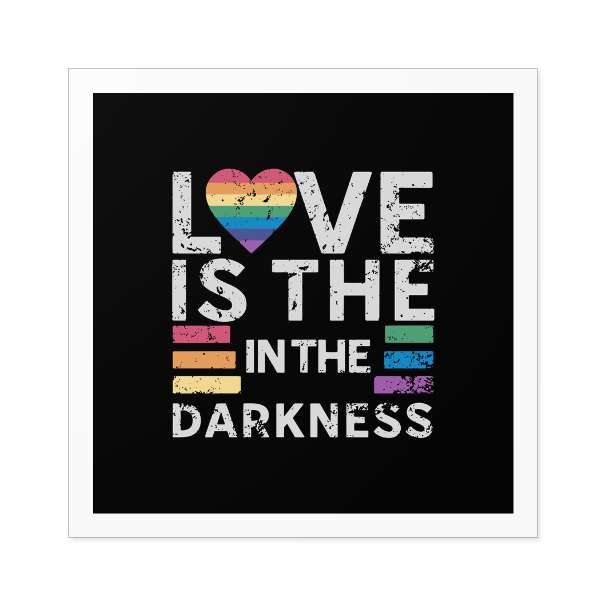 Love Is the In the Darkness Laminate Stickers Square - Image 29