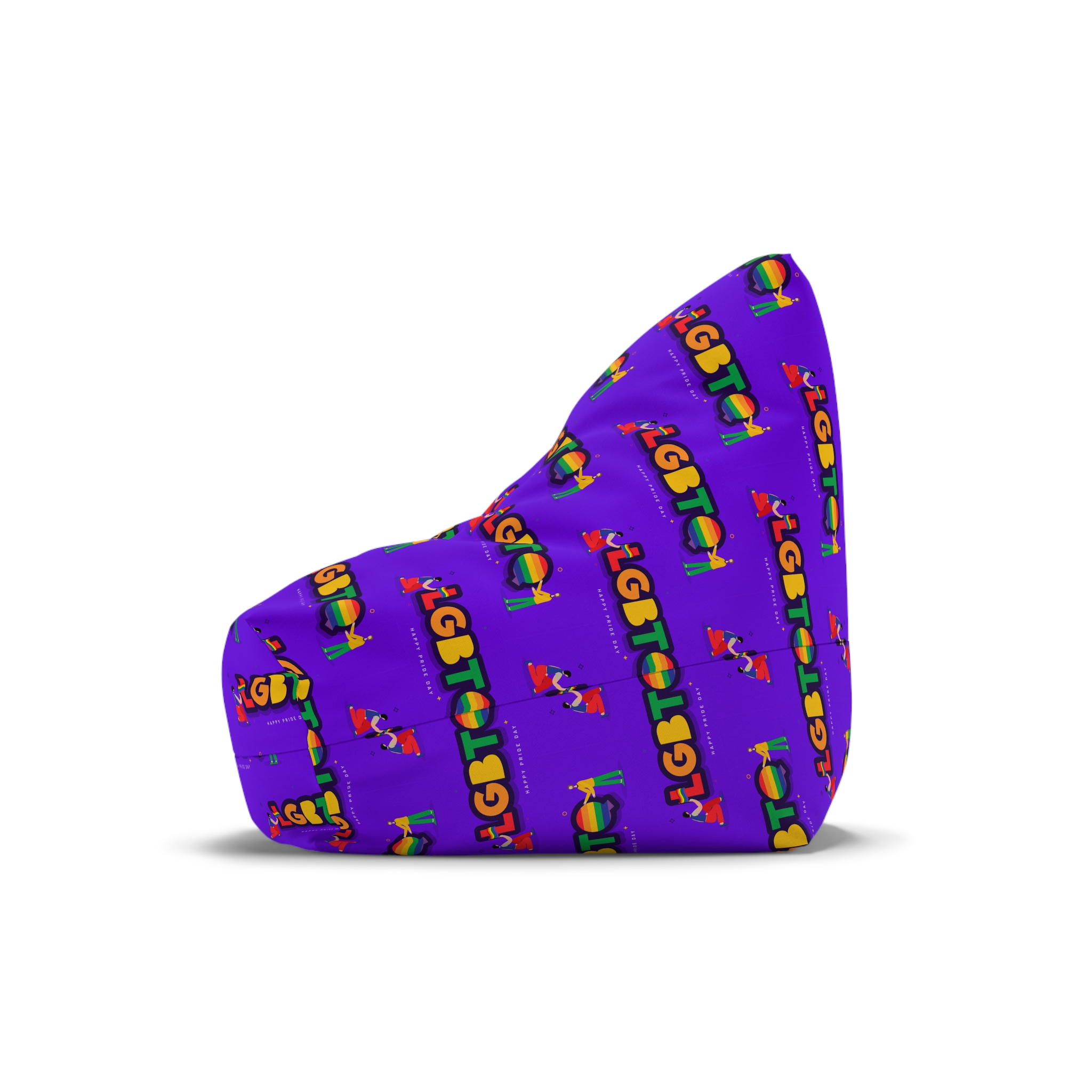 Lgbtq Community Banner Design With Illustration Gay Couple Bean Bag Chair Cover - Image 4