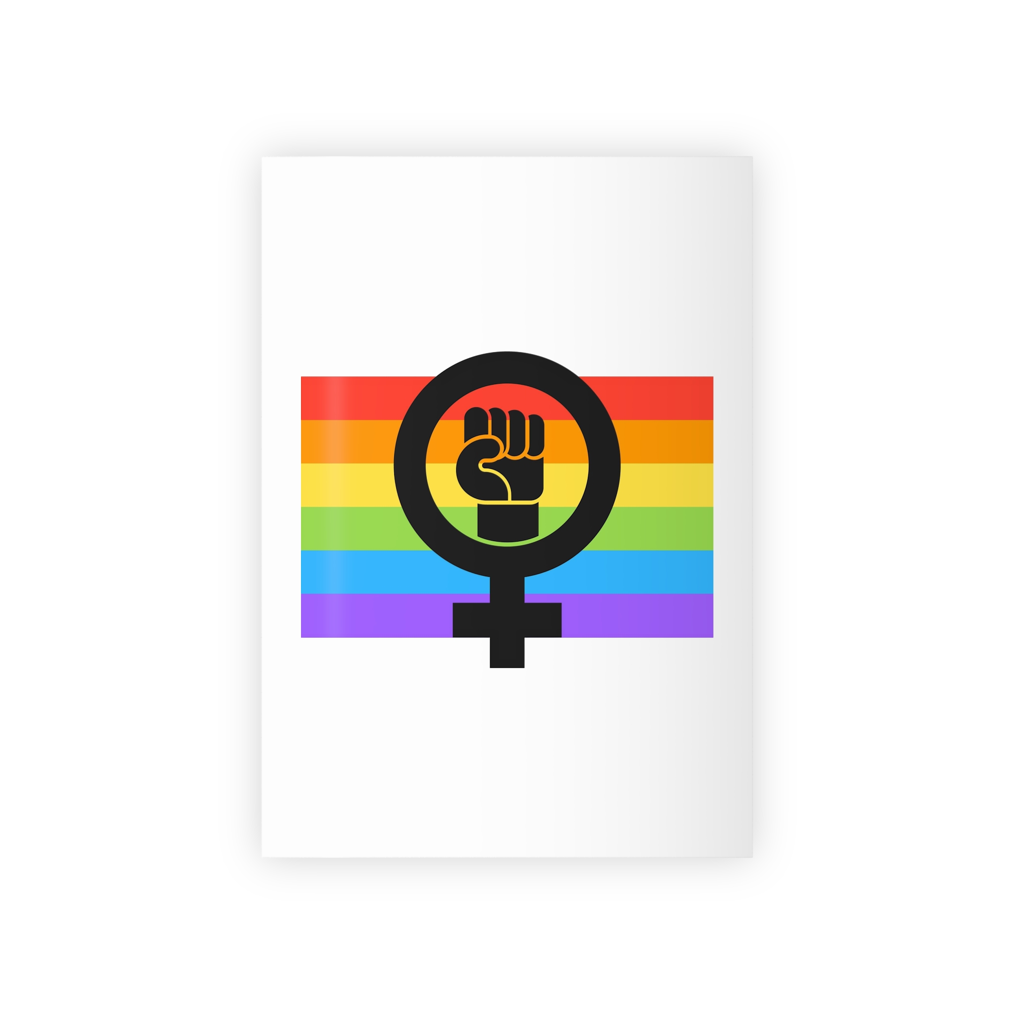 Flat Feminist Lgbt Flag Illustration Gift Wrapping Paper Rolls 1pc