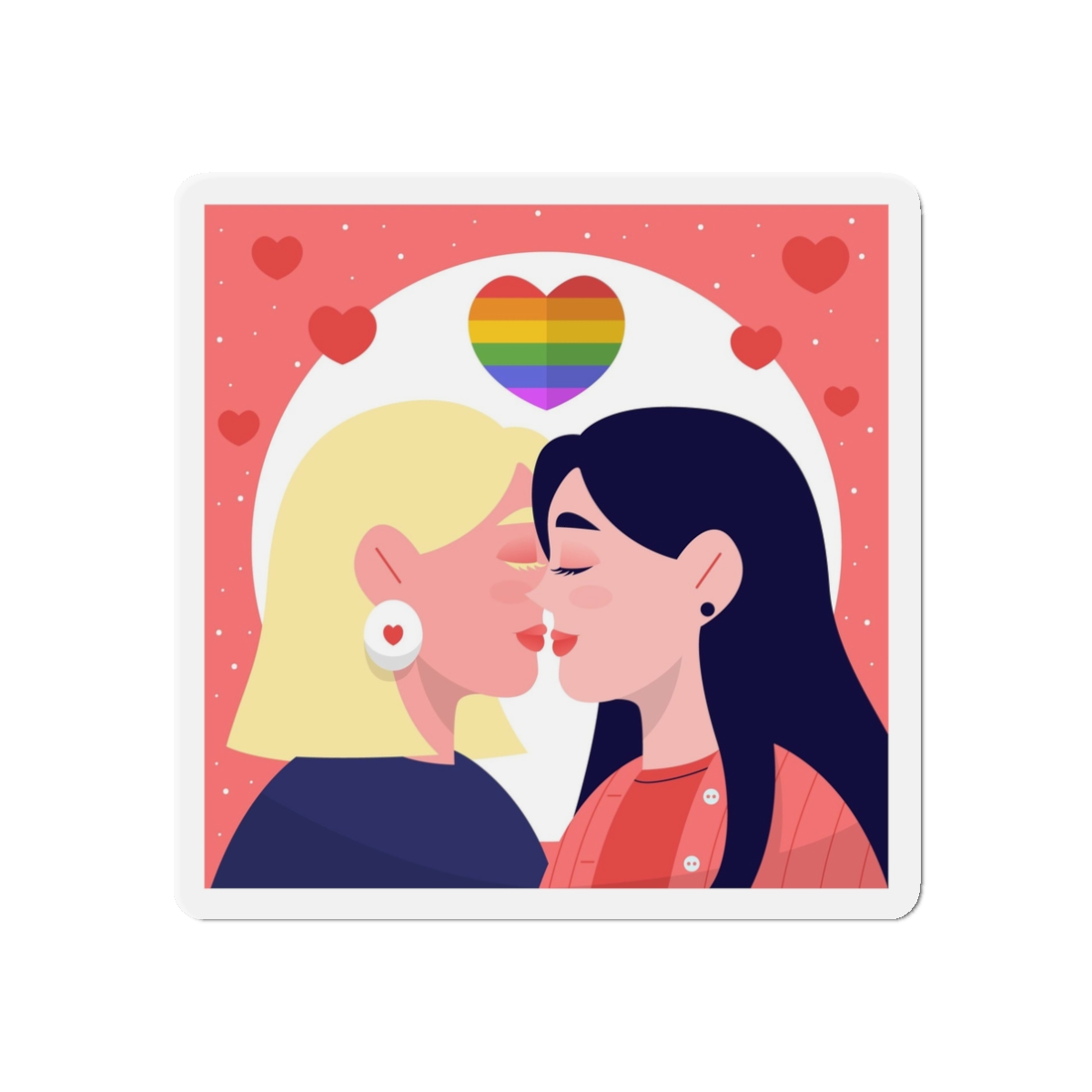 Lesbian Pride Design 2D6E26 Die Cut Magnets - Image 4