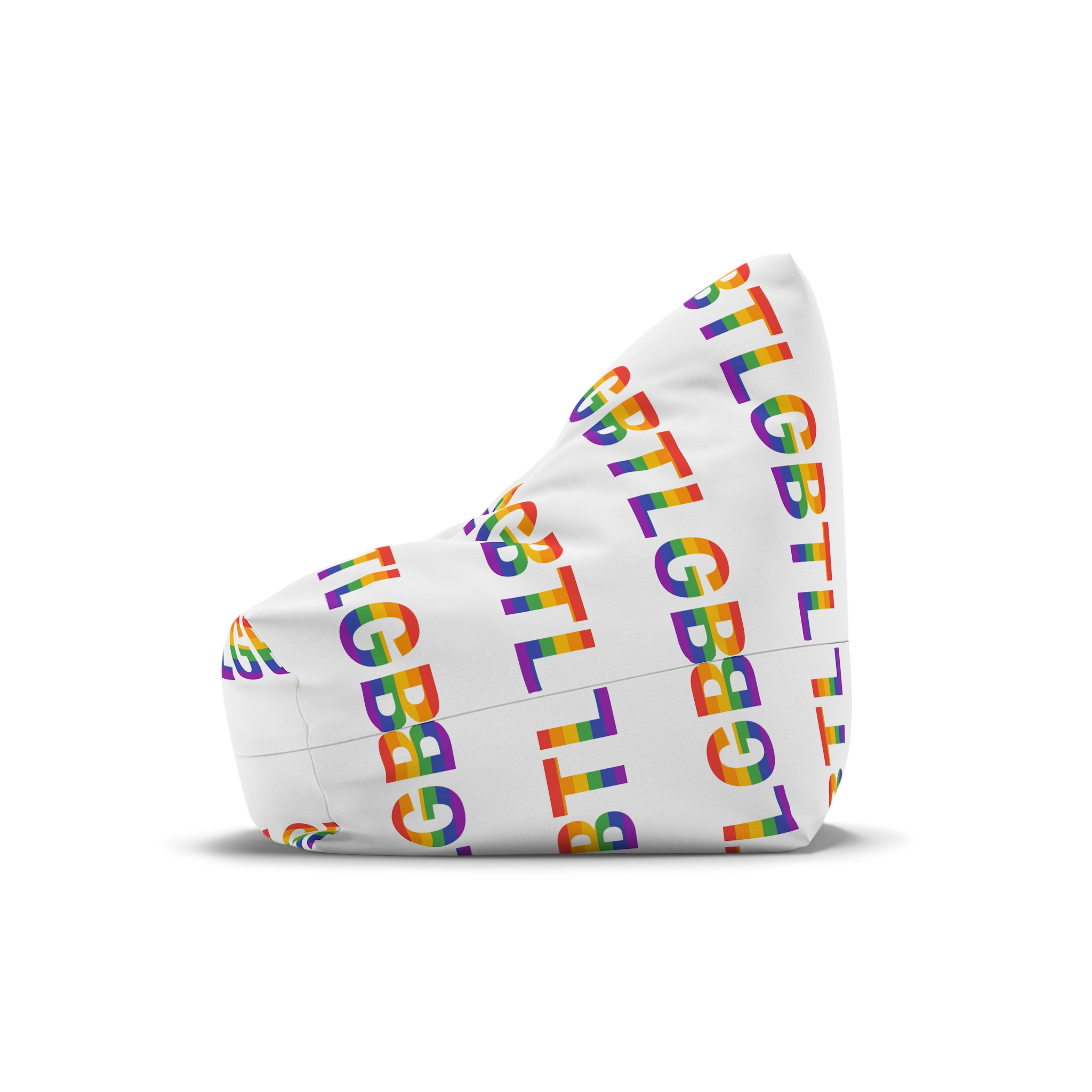 Lgbt Rainbow Colors Lgbt Logo Bean Bag Chair Cover - Image 4