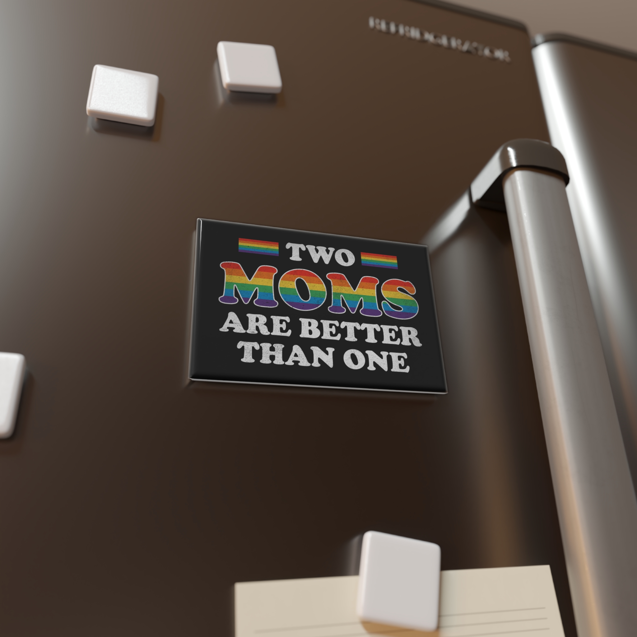 Pride Gay Rainbow Typography Vector Premium T Shirt(2) Button Magnet Rectangle 1 And 10 Pcs - Image 4