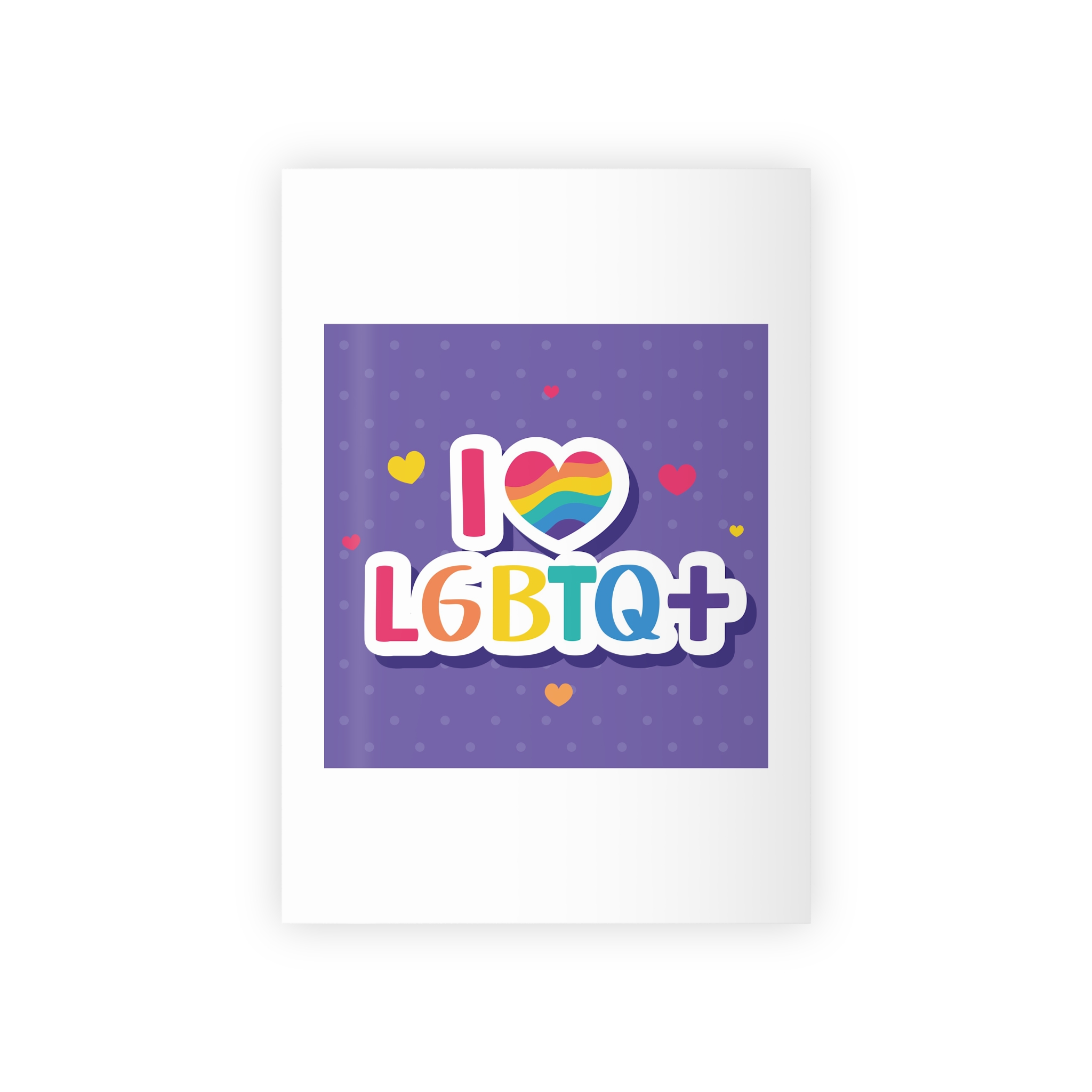 I Love Lgtbi Lettering Gift Wrapping Paper Rolls 1pc