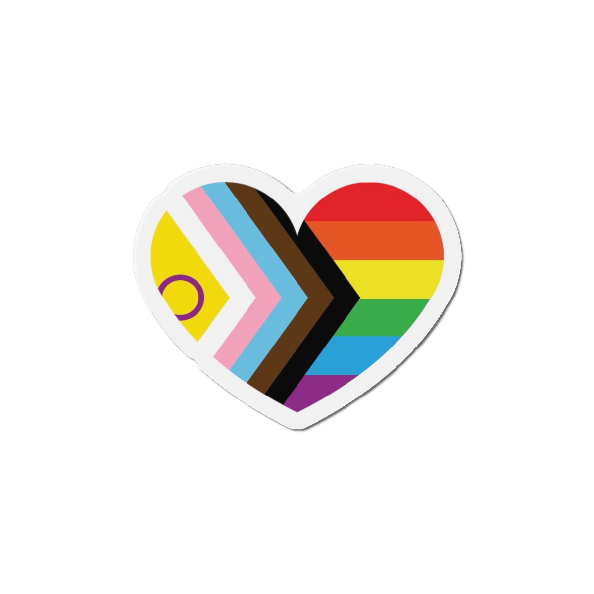 Inclusive Lgbtq Progress Pride Heart Symbol1 Die Cut Magnets - Image 4