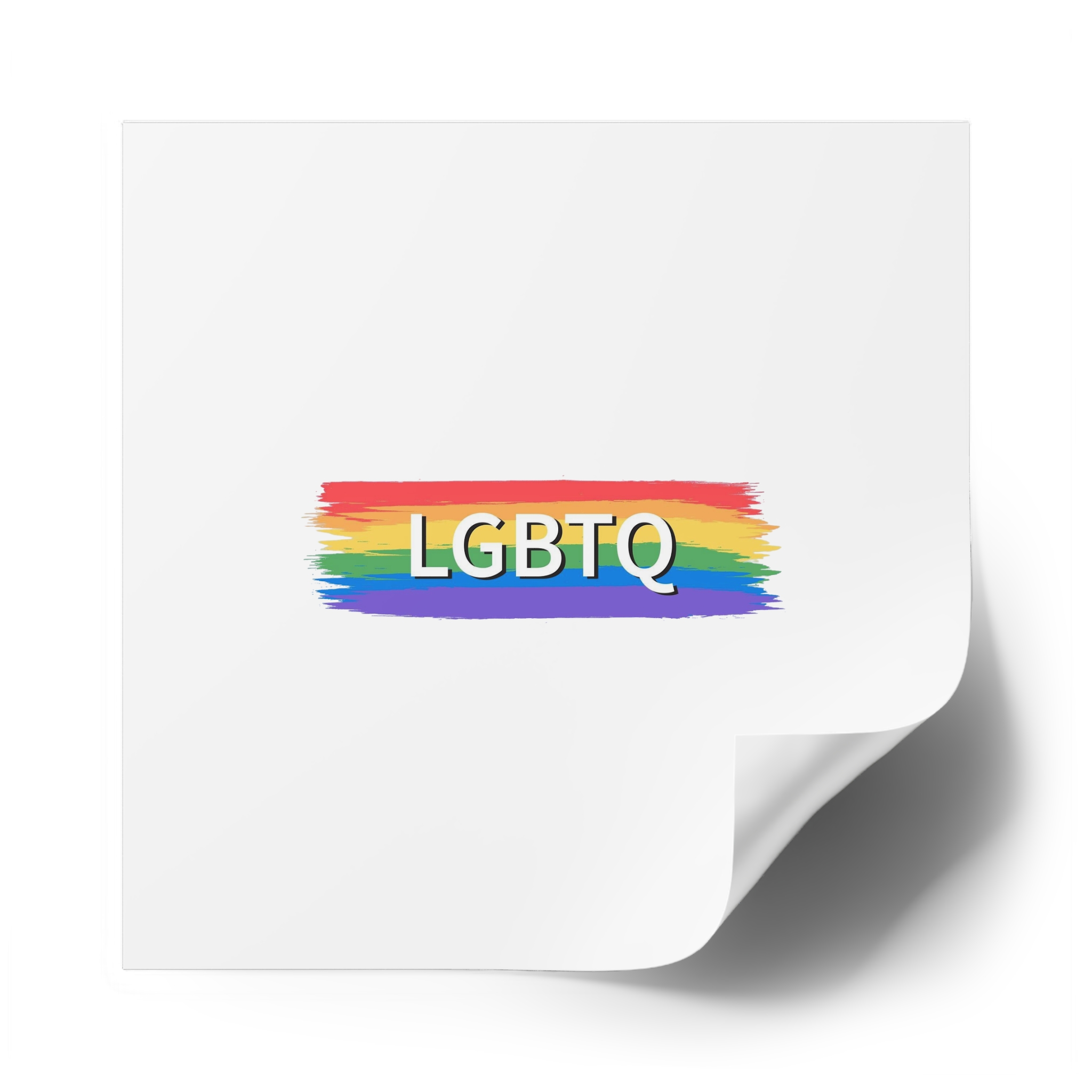 Lgbtq Rainbow Flag Pride Month June Colorful Brush Stroke Lgbtq Flag Vector Illustration Laminate Stickers Square - Image 58
