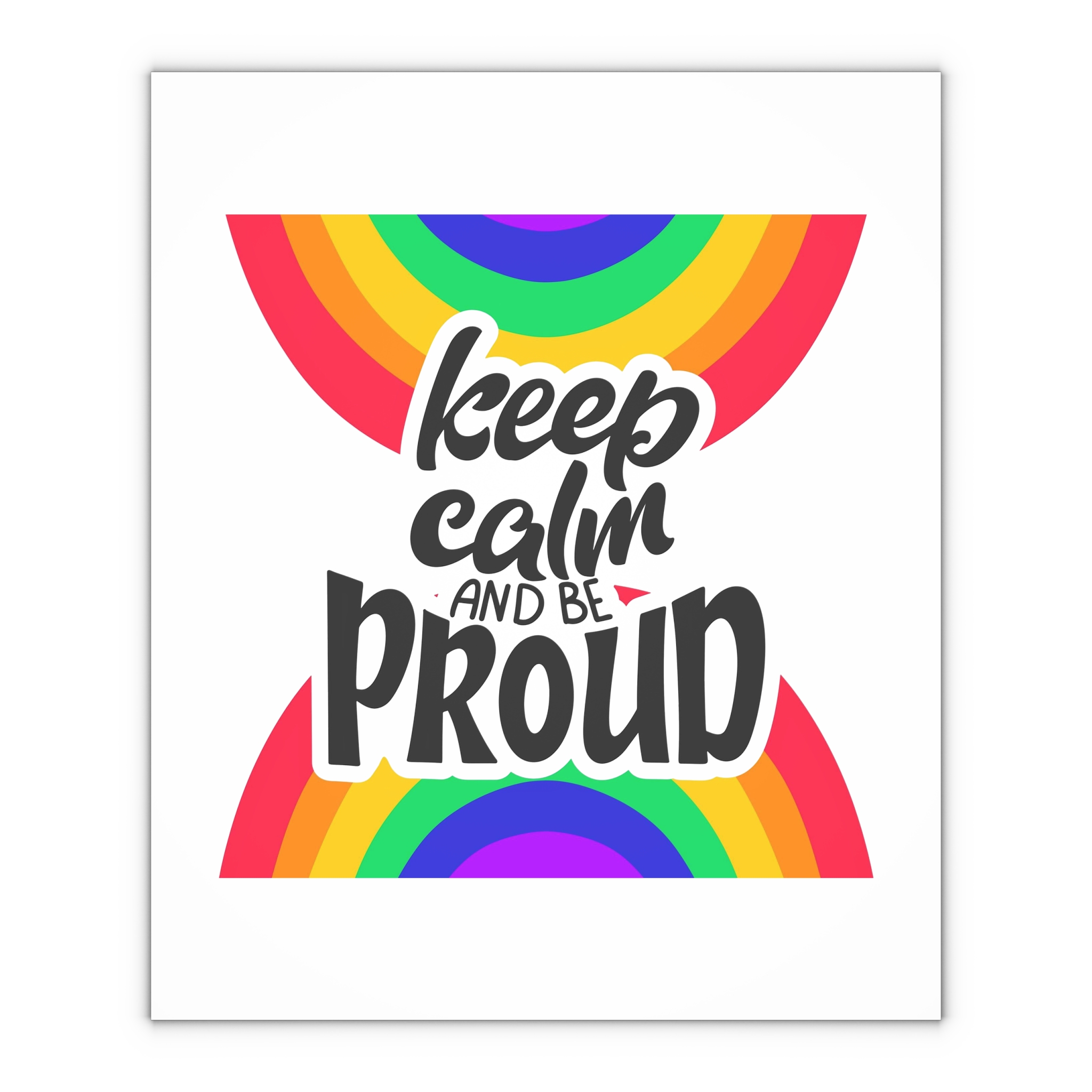Keep Calm Be Proud Lgbt Lettering Quote Pride Poster Concept With Colorful Rainbow Vector Gift Wrapping Paper Sheets 1pc - Image 4