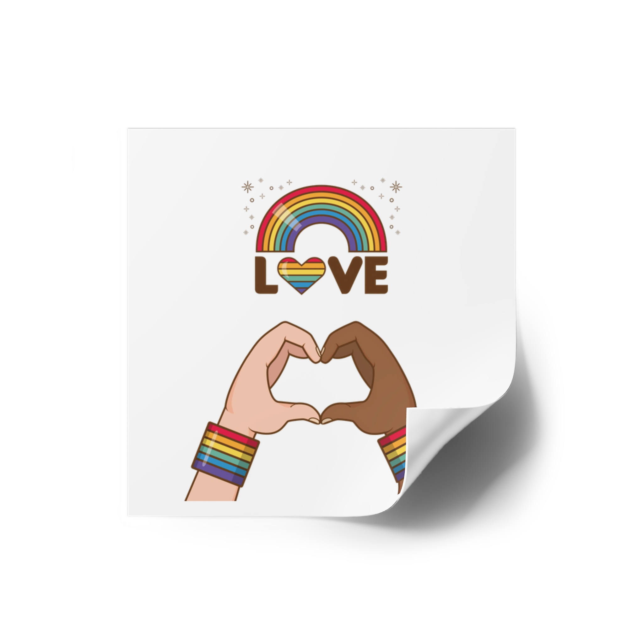 Lgbt Pride Element Collection Laminate Stickers Square - Image 2