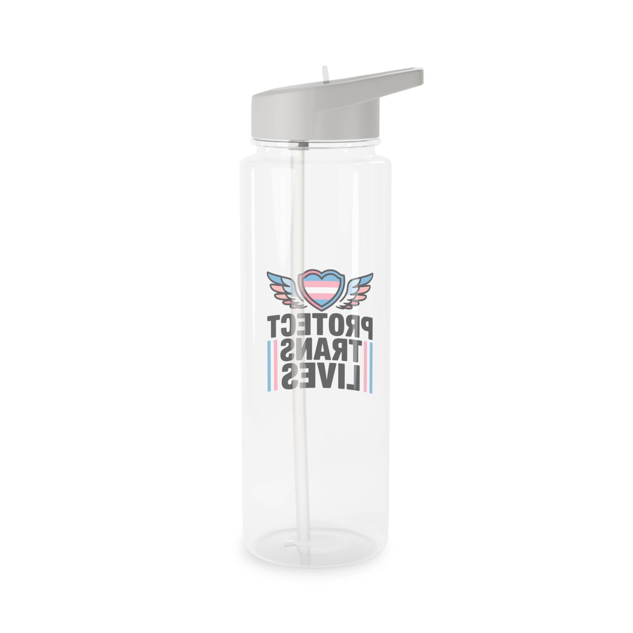 Protect Trans Lives T Shirt Design Isolated White Background 2 Tritan Water Bottle - Image 6