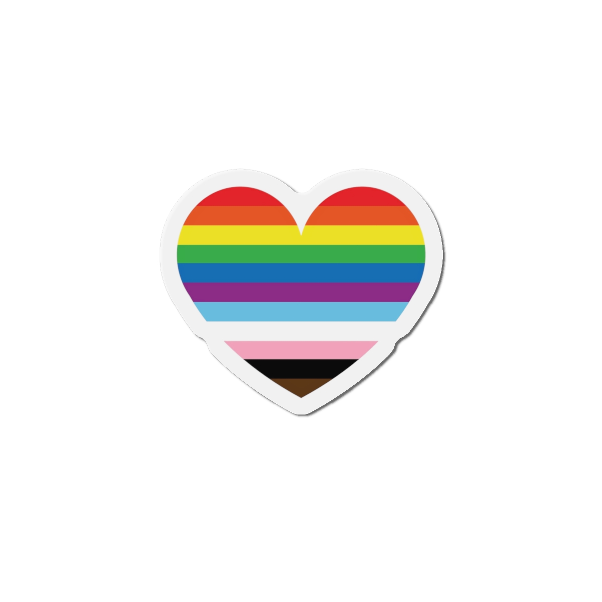 Progress Pride Flag Heart Symbol Love Inclusion1 Die Cut Magnets - Image 13