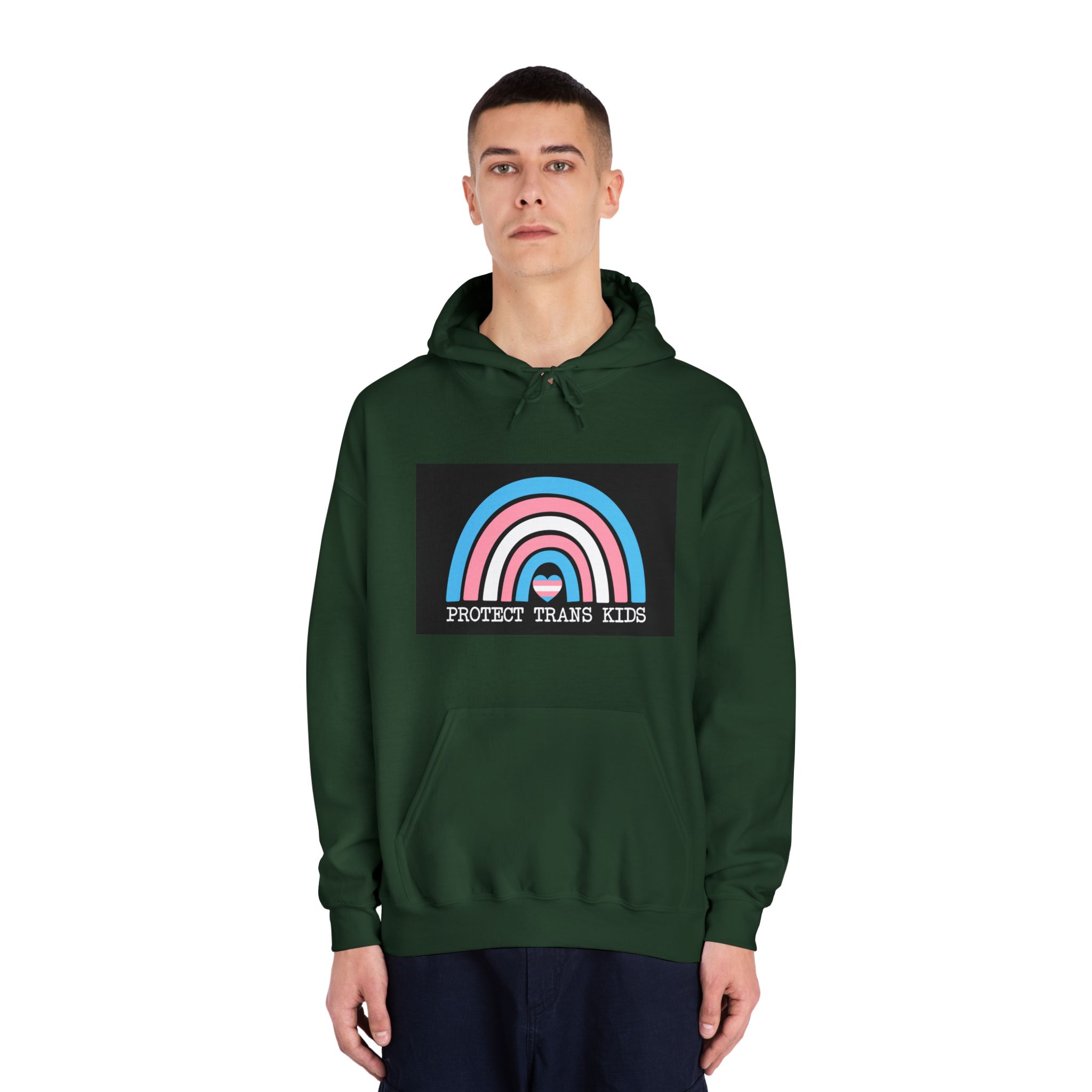 Poster That Says Protection Boys Their Kids Unisex Dryblend Hooded Sweatshirt - Image 23
