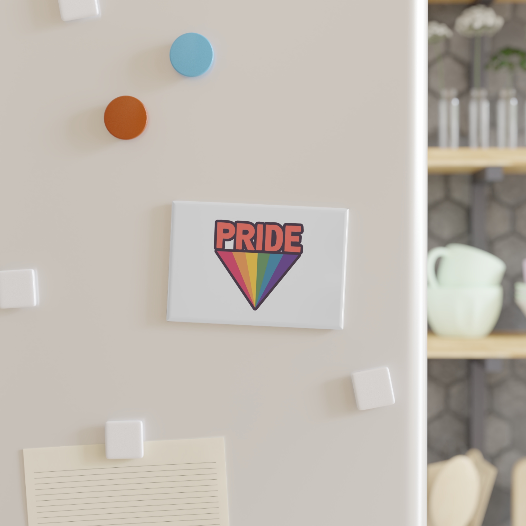 Pride With Rainbow(1) Button Magnet Rectangle 1 And 10 Pcs - Image 7