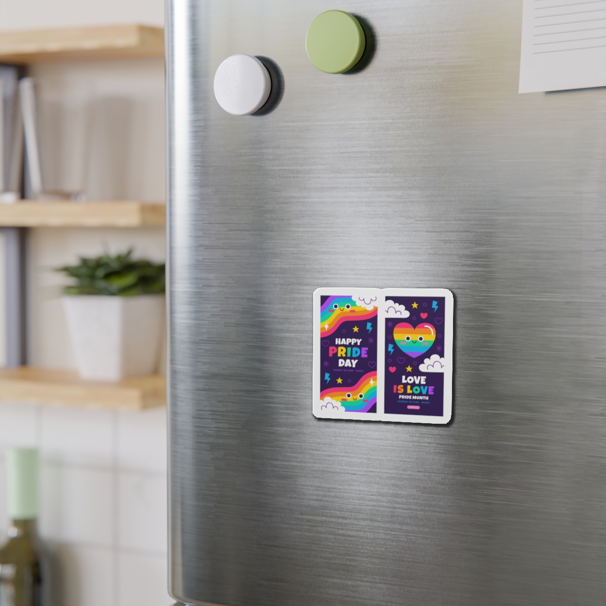 Flat Pride Month Vertical Banners Collection Die Cut Magnets - Image 6