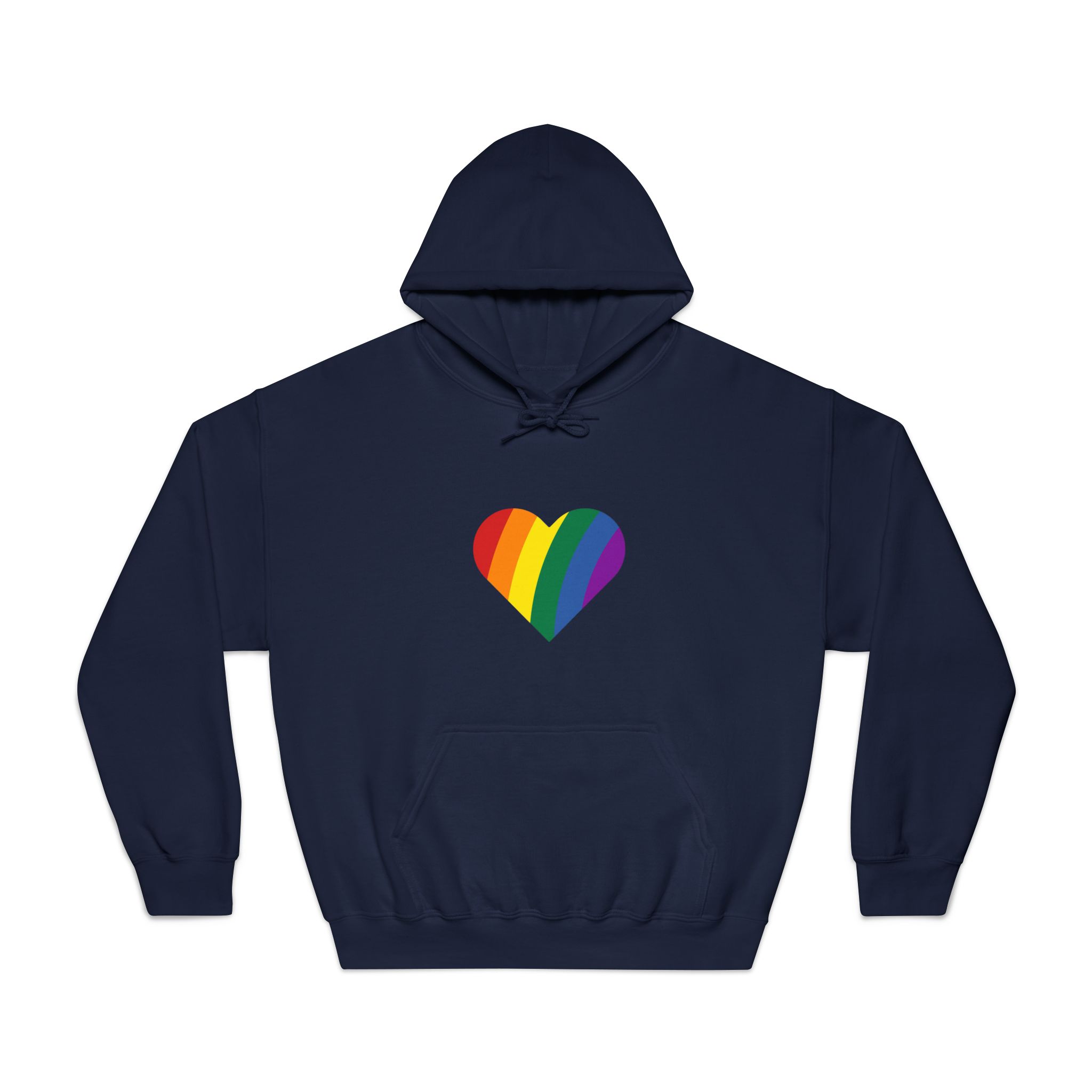 Minimalist Pride Heart Filled With Rainbow Colors Unisex Dryblend Hooded Sweatshirt - Image 29