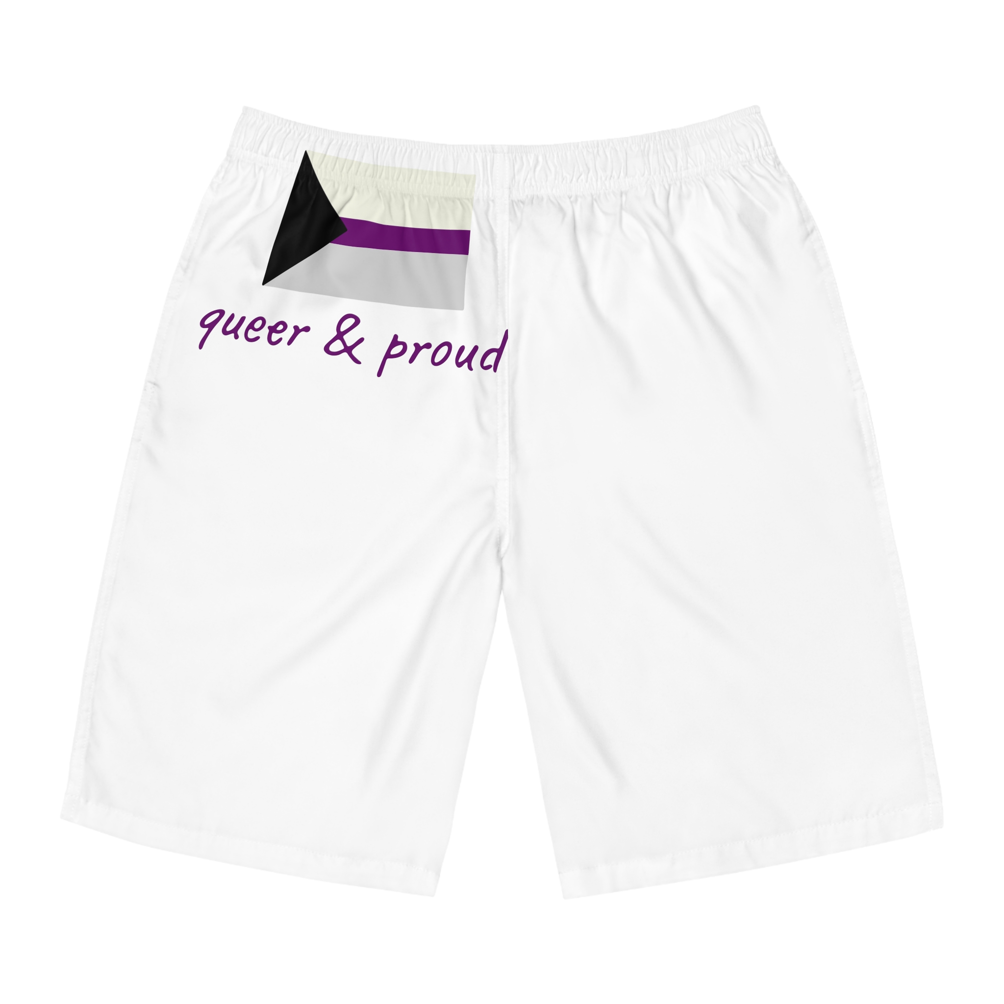 Colorful Demisexual Pride Flag Happy Pride Day Lgbtq Community Pride Month Vector Hand Drawn Doodle Posters Stickers Logo Cards Mens Board Shorts Aop