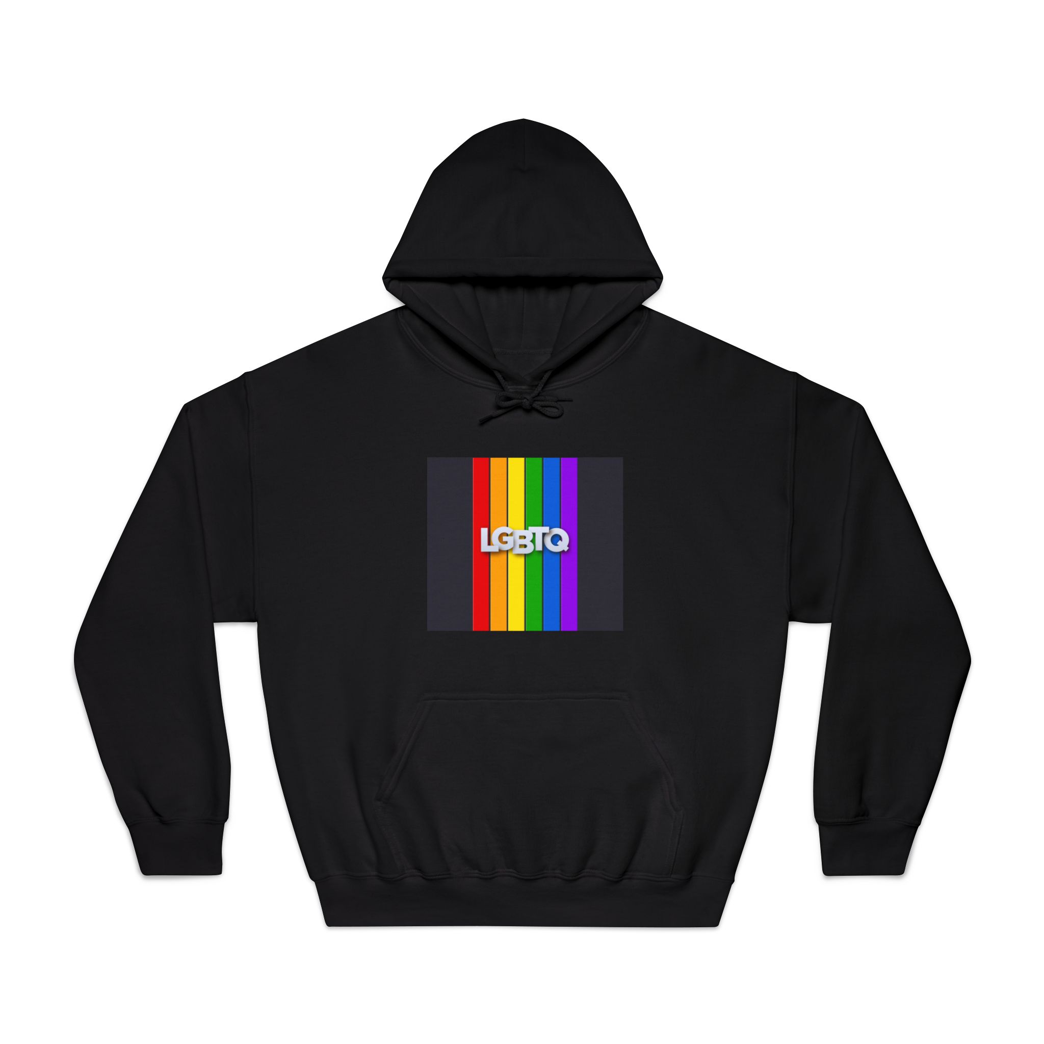 Lgbtq Paper Sign Rainbow Flag Unisex Dryblend Hooded Sweatshirt - Image 9