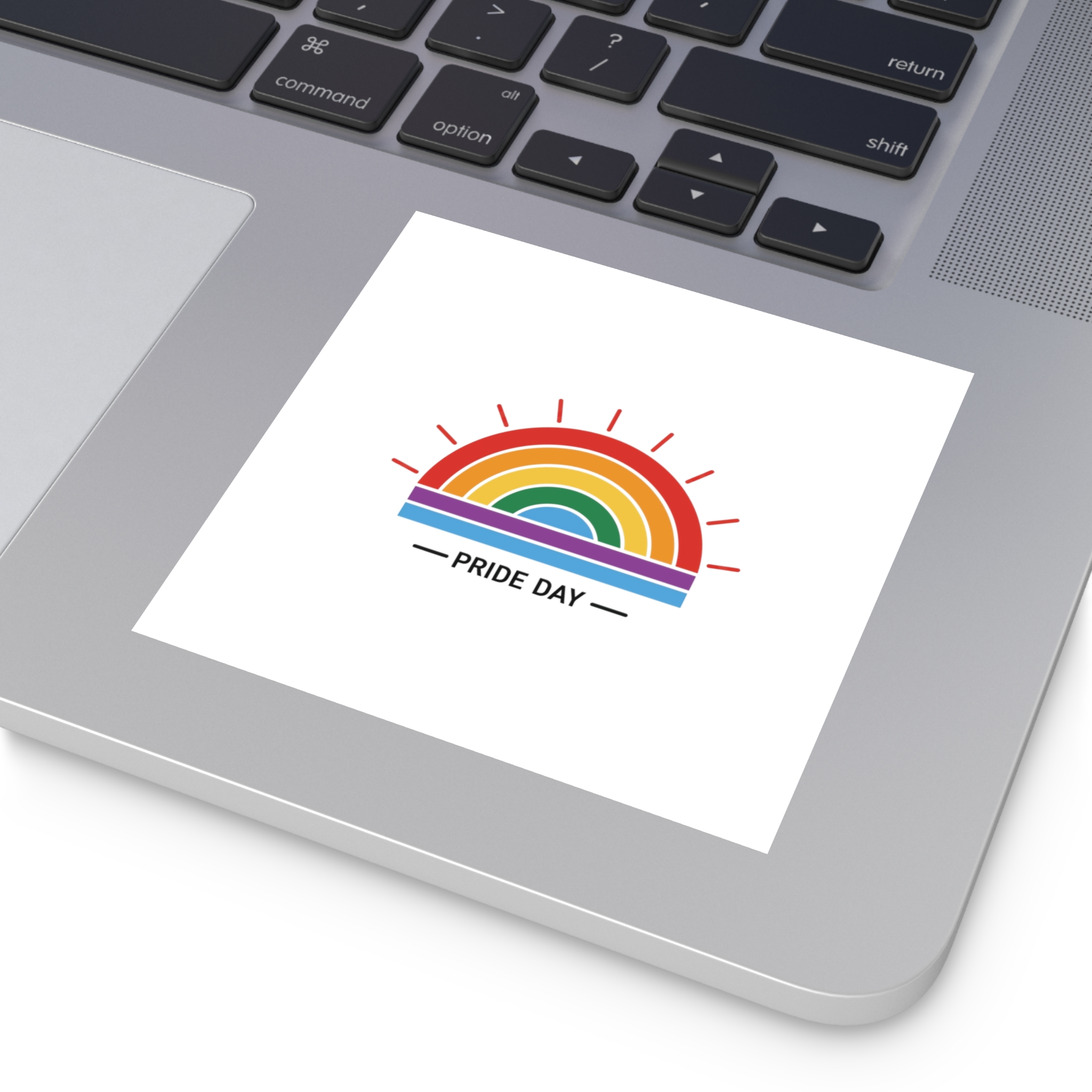Pride Day Rainbow Flag Icon Vector Illustration Celebrating Lgbtq Community Diversity With Colorful Stripes Radiant Design Laminate Stickers Square - Image 19