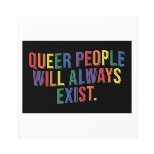 Pride Lgbtq Gay Typography Vector Tshirt Design(12) Laminate Stickers Square