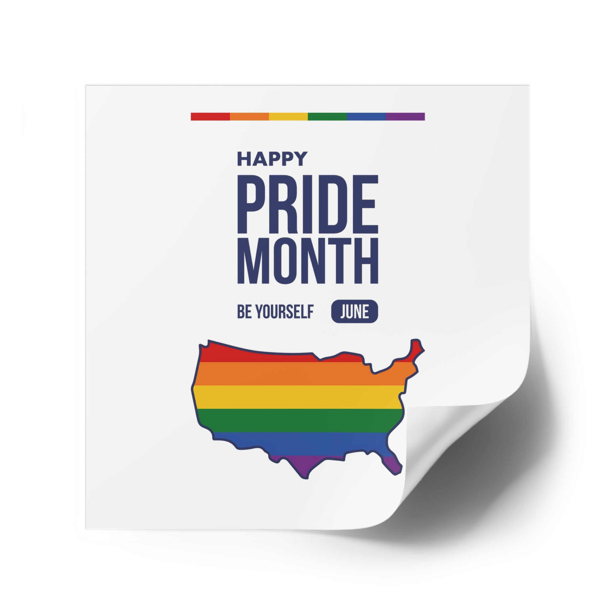 Lgbt Pride Month June 2026 Lesbian Gay Bisexual Transgender Lgbtq Flag Rainbow Love Vector (2) Laminate Stickers Square - Image 34