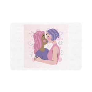Lesbian Pride Design 5F97CF Pet Food Mat 12x18
