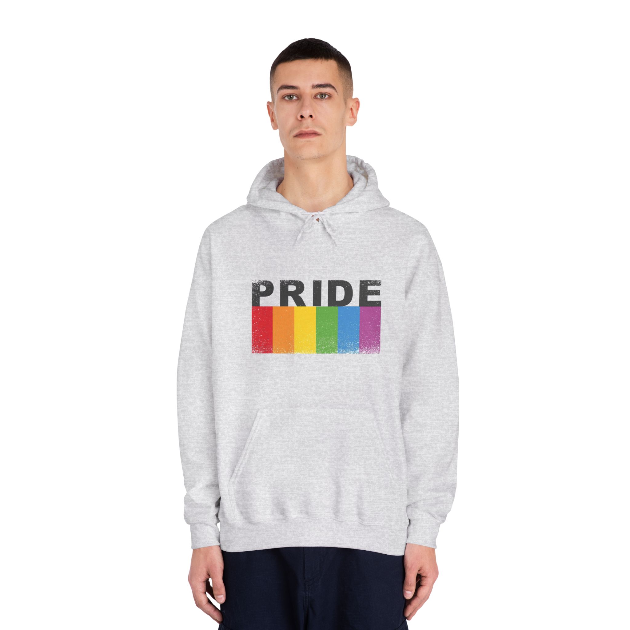 Pride Banner Unisex Dryblend Hooded Sweatshirt - Image 7