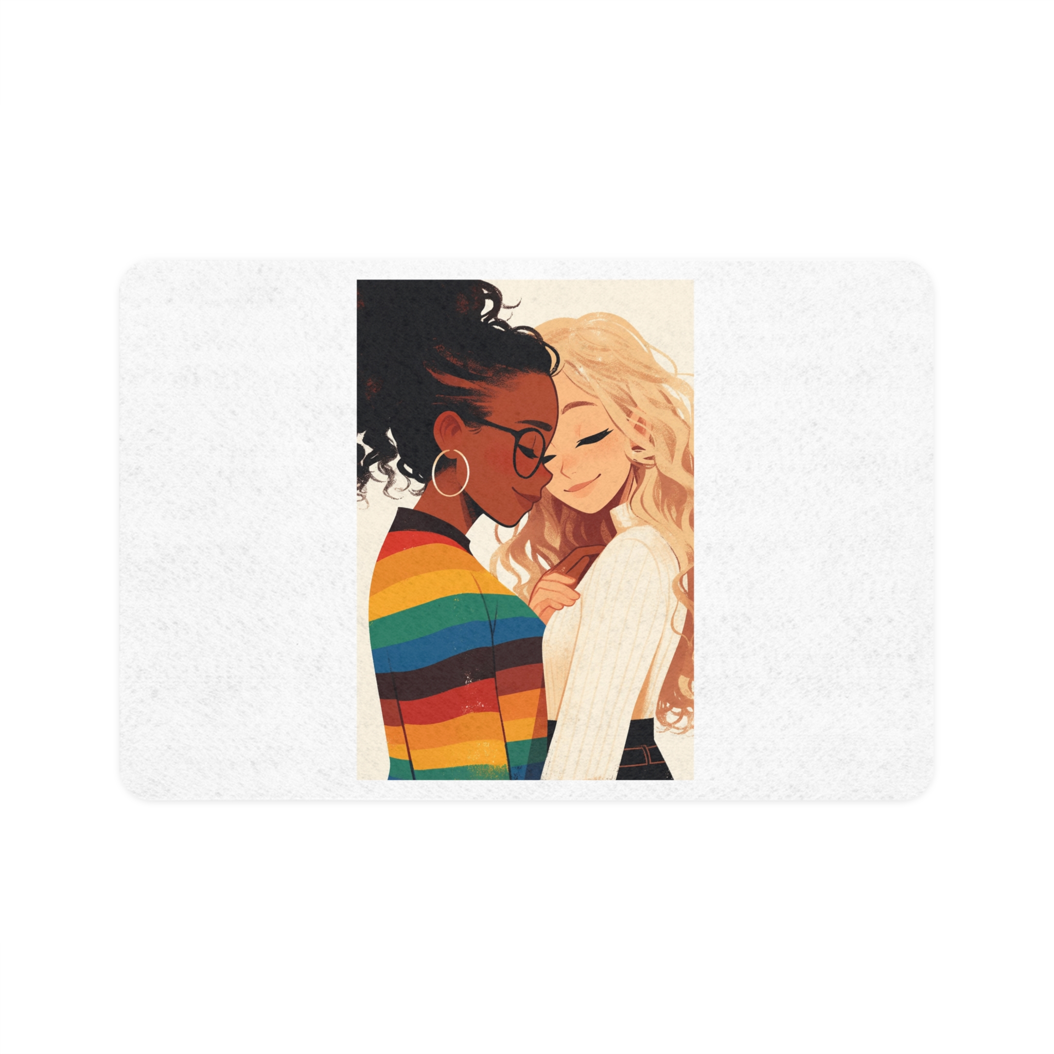 Lesbian Pride Design E09351 Pet Food Mat 12x18