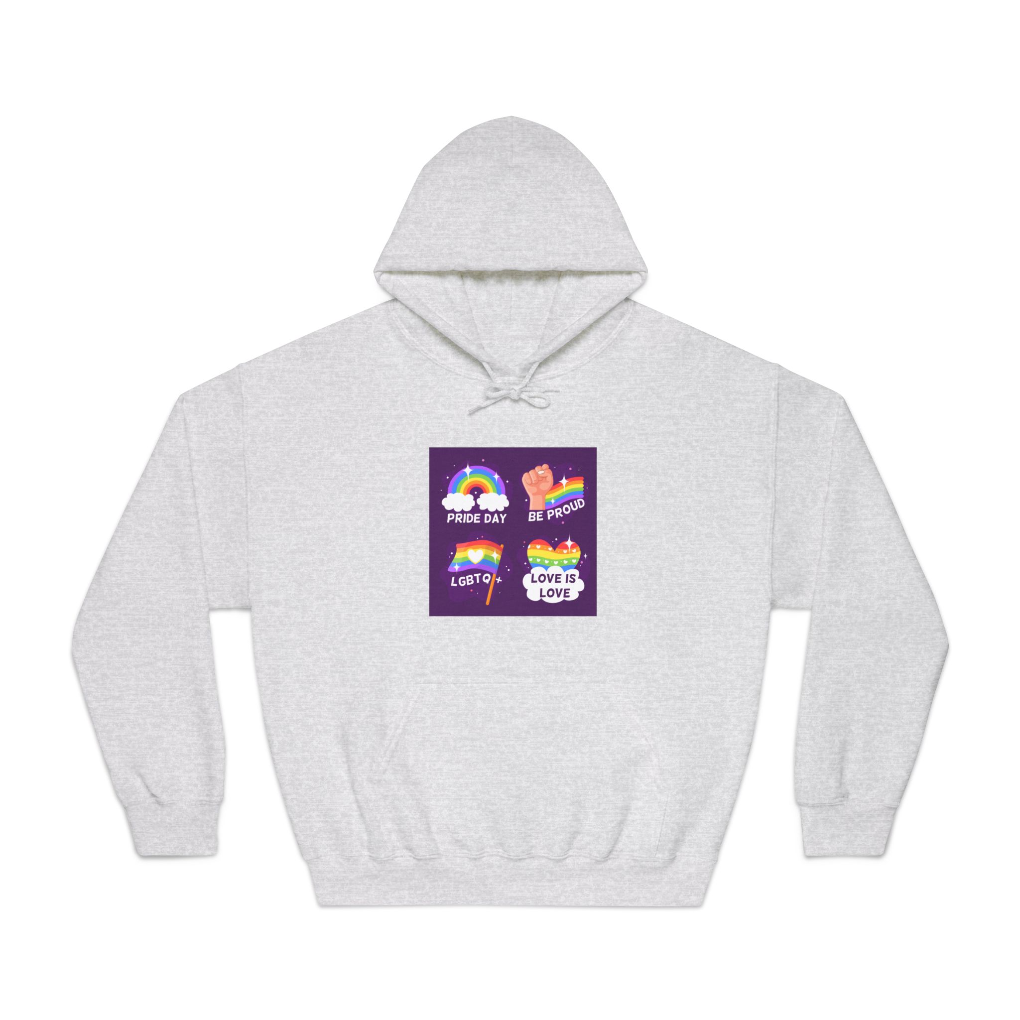 Pride Day Badges Collection Unisex Dryblend Hooded Sweatshirt - Image 5