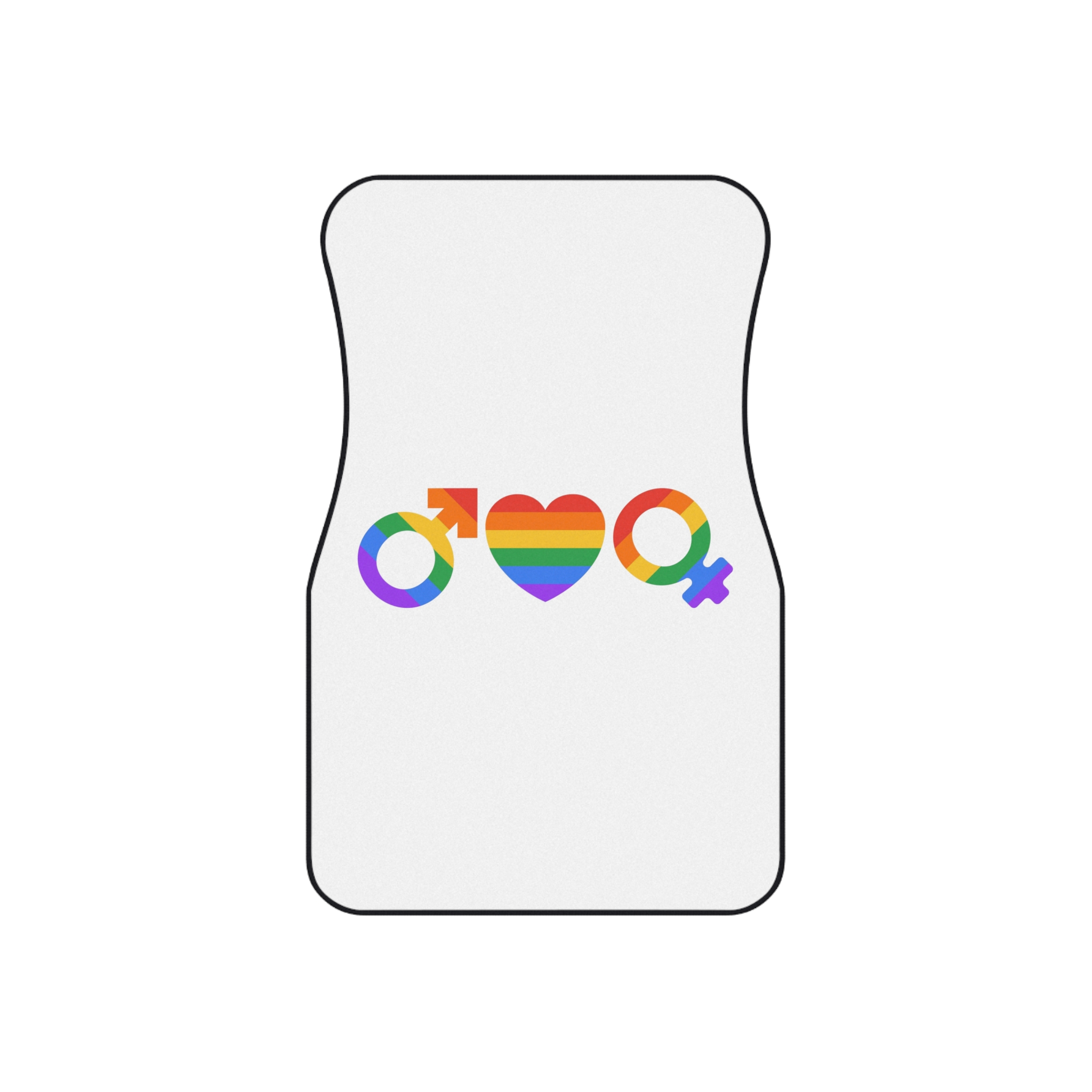 Lgbt Pride Month June Lesbian Gay Bisexual Transgender Lgbtq Flag Rainbow Vector(2) Car Mats Set Of 4 - Image 2