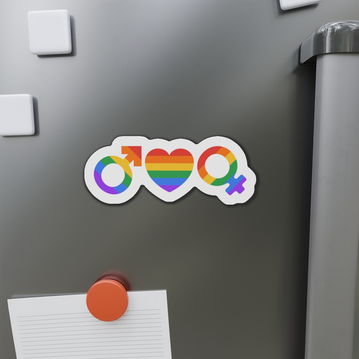 Lgbt Pride Month June Lesbian Gay Bisexual Transgender Lgbtq Flag Rainbow Vector(2) Die Cut Magnets - Image 14