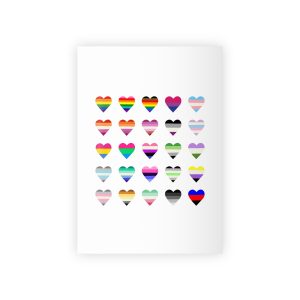 Set Colorful Lgbtq Pride Flag Heart Shape Gender Equality Sexual Identity Pride Flags Collection Lgbtqia Community Pride Month Gift Wrapping Paper Rolls 1pc