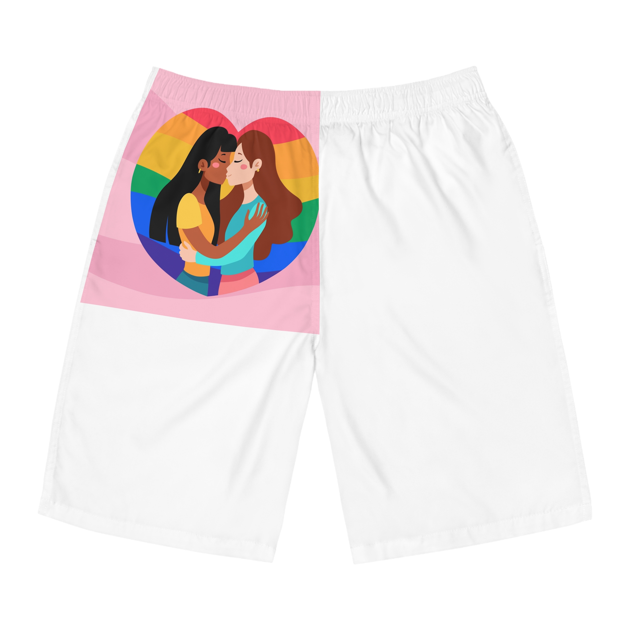 Lesbian Pride Design 5F97D4 Mens Board Shorts Aop