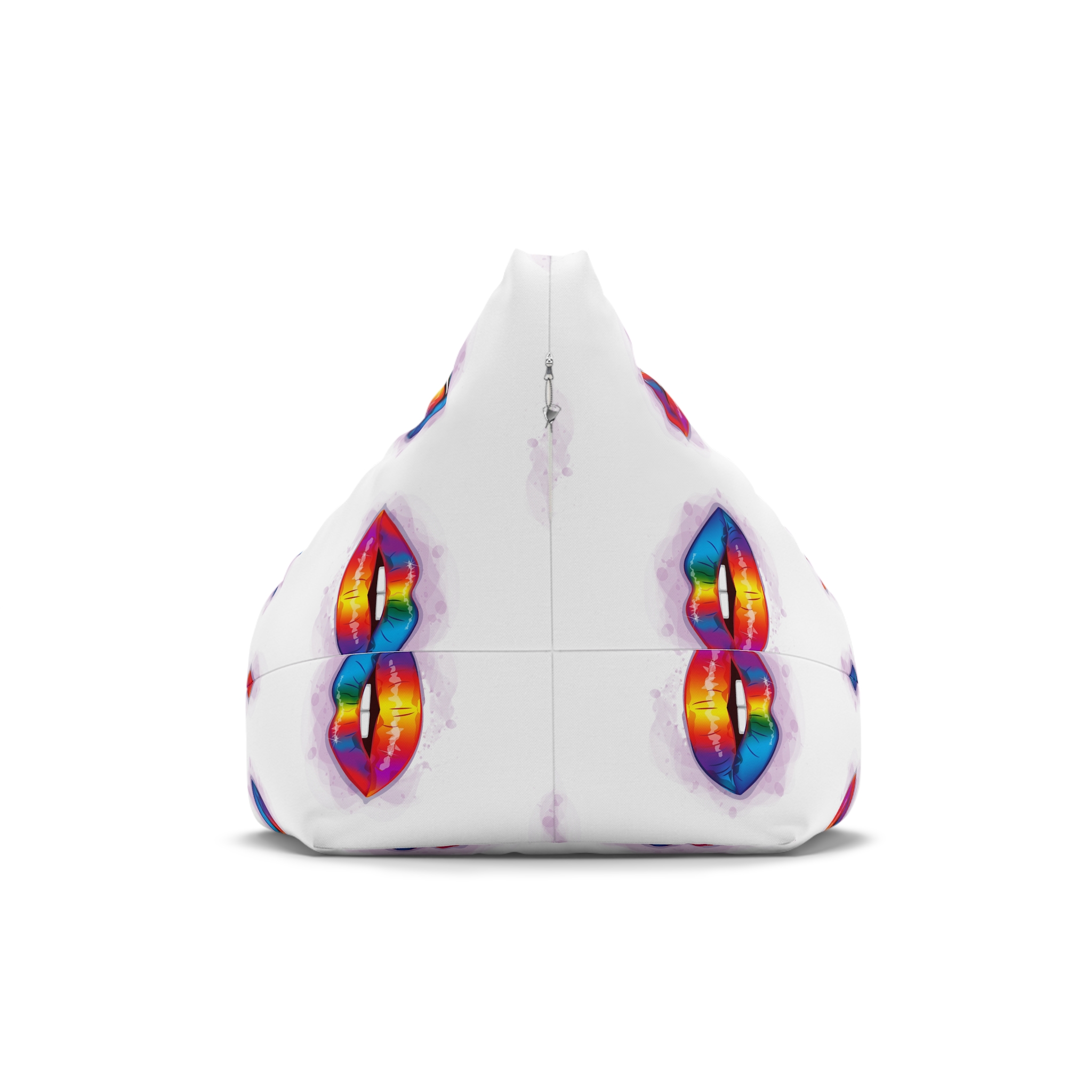 Rainbow Lips Lgbt Beautiful Fashionable Realistic Realistic Watercolor Style Print Vector Bean Bag Chair Cover - Image 2