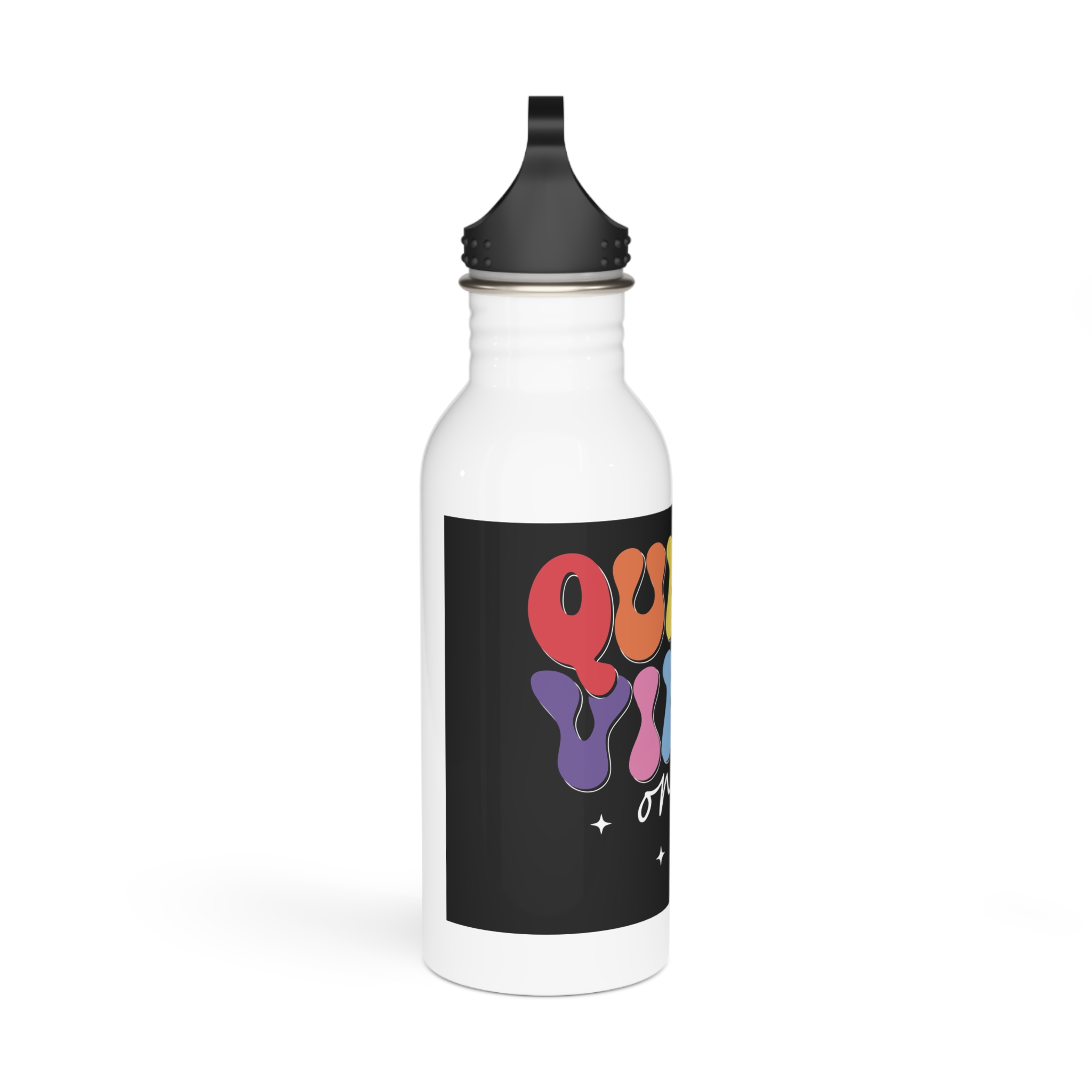 Pride Lgbtq Gay Typography Vector Tshirt Design(1) Stainless Steel Water Bottle - Image 2