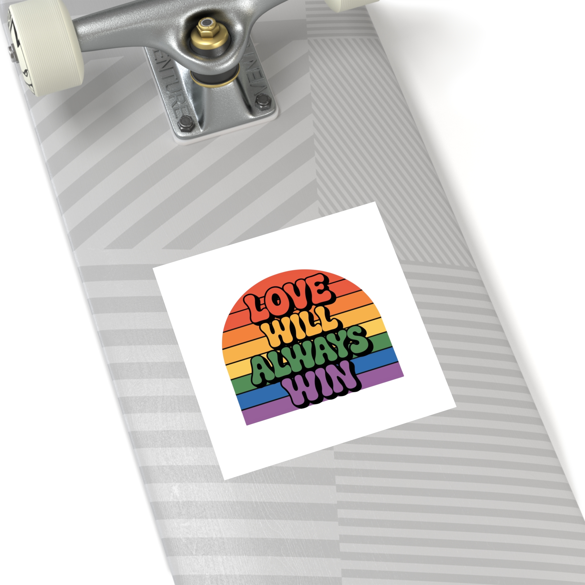 Love Will Always Win Pride Celebration Laminate Stickers Square - Image 44