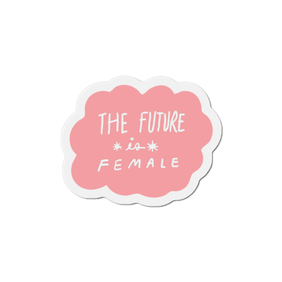 Future Is Female Sticker Collage Pink Speech Bubble Vector Die Cut Magnets