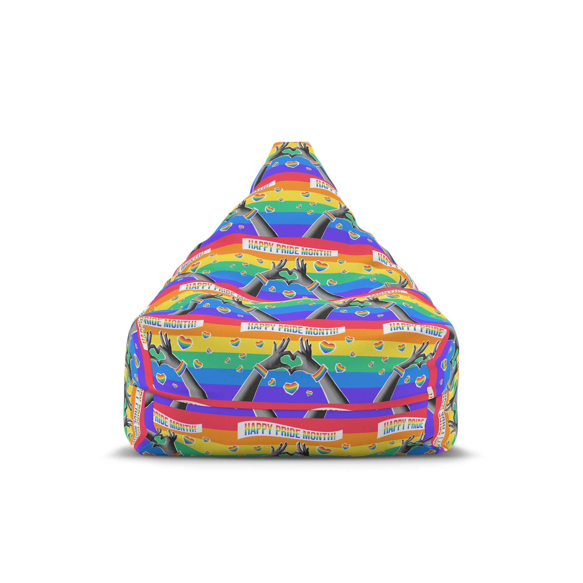 Lgbtq Pride Month Card Y2k Style Trendy Retro Collage Halftone Hands Bean Bag Chair Cover