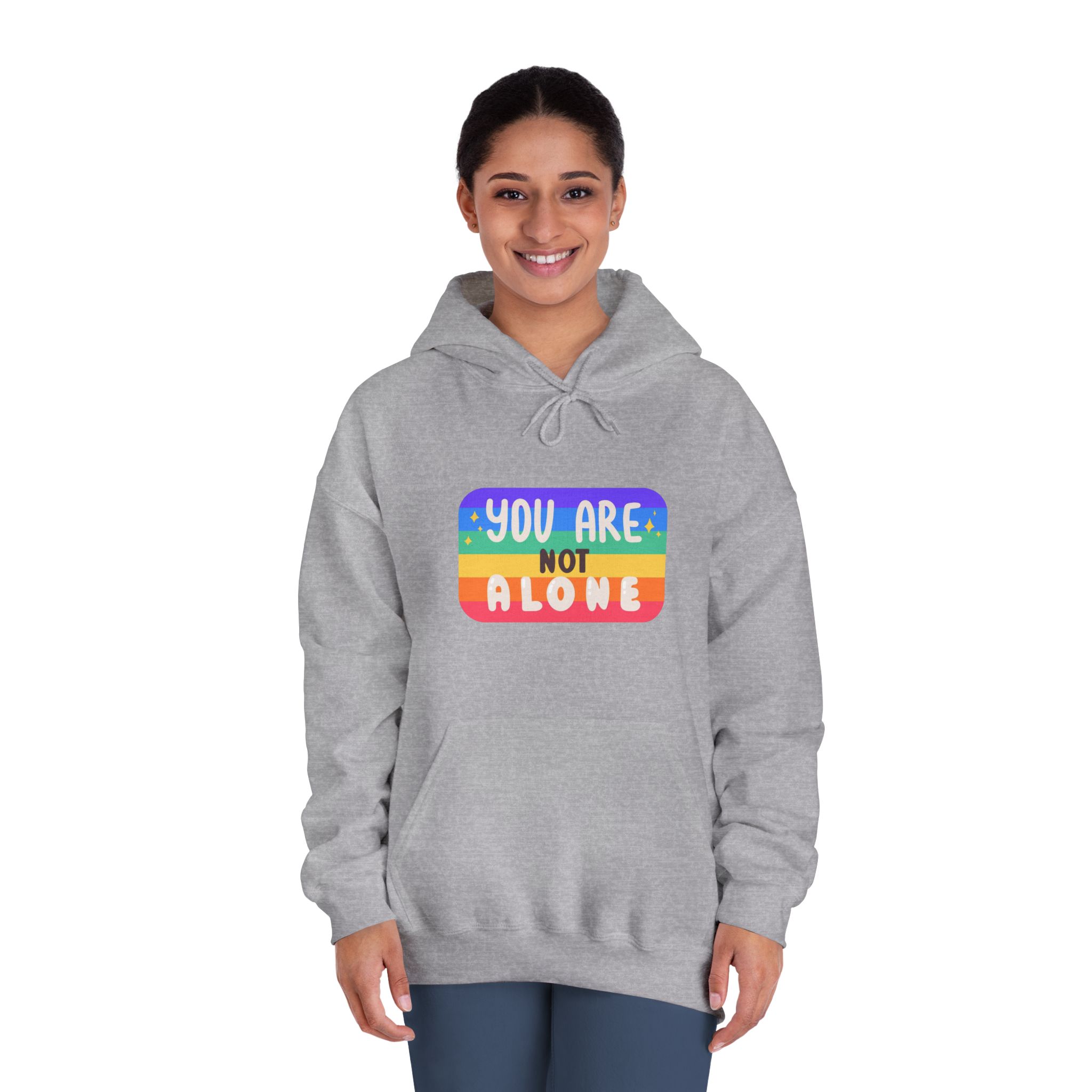 Lgbt Sticker Pack White Background Lgbtq Set Symbol Lgbt Pride Community Rainbow Elements Vector Hand Draw Illustration Hand Drawn Lettering (2) Unisex Dryblend Hooded Sweatshirt - Image 16