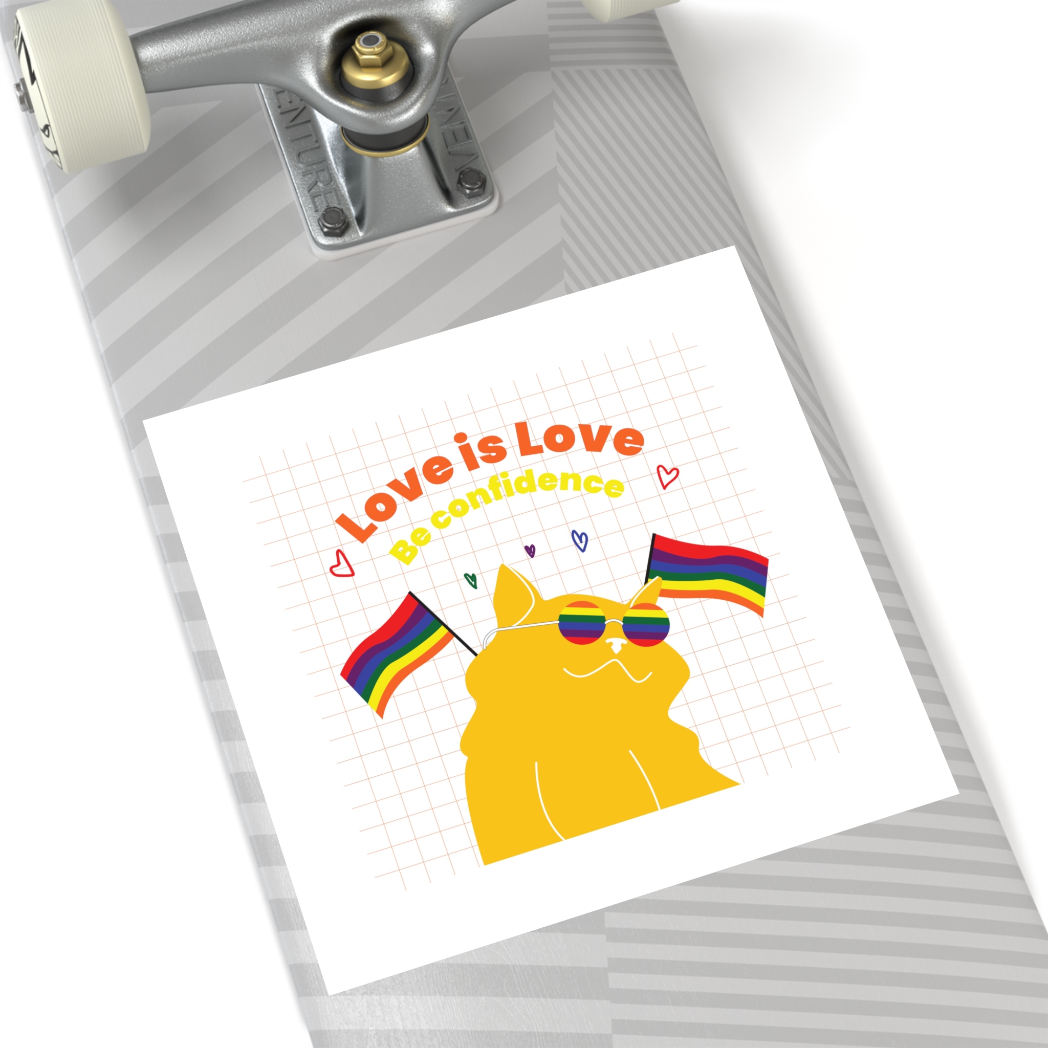 Pride Month Flat Design Illustration Laminate Stickers Square - Image 60