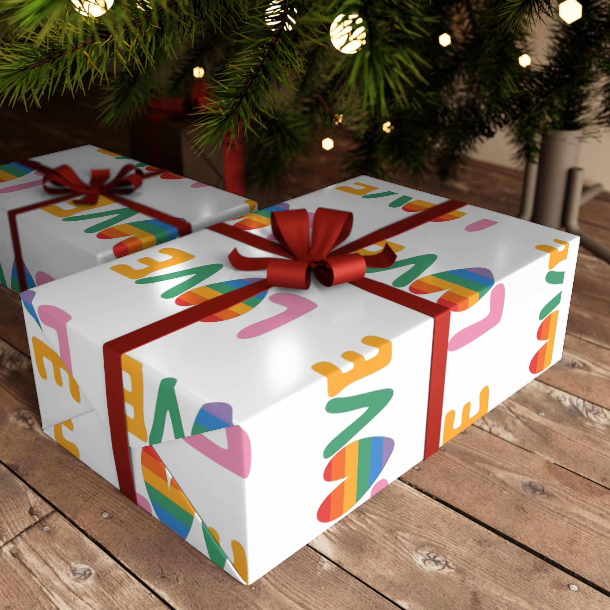 Rainbow Love Lettering Seamless Pattern Happy Pride Minimalistic Background With Simple Text Gift Wrapping Paper Sheets 1pc - Image 6