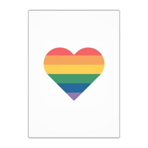 Vector Illustration Rainbow Heart Lgbt Pride Gift Wrapping Paper Sheets 1pc