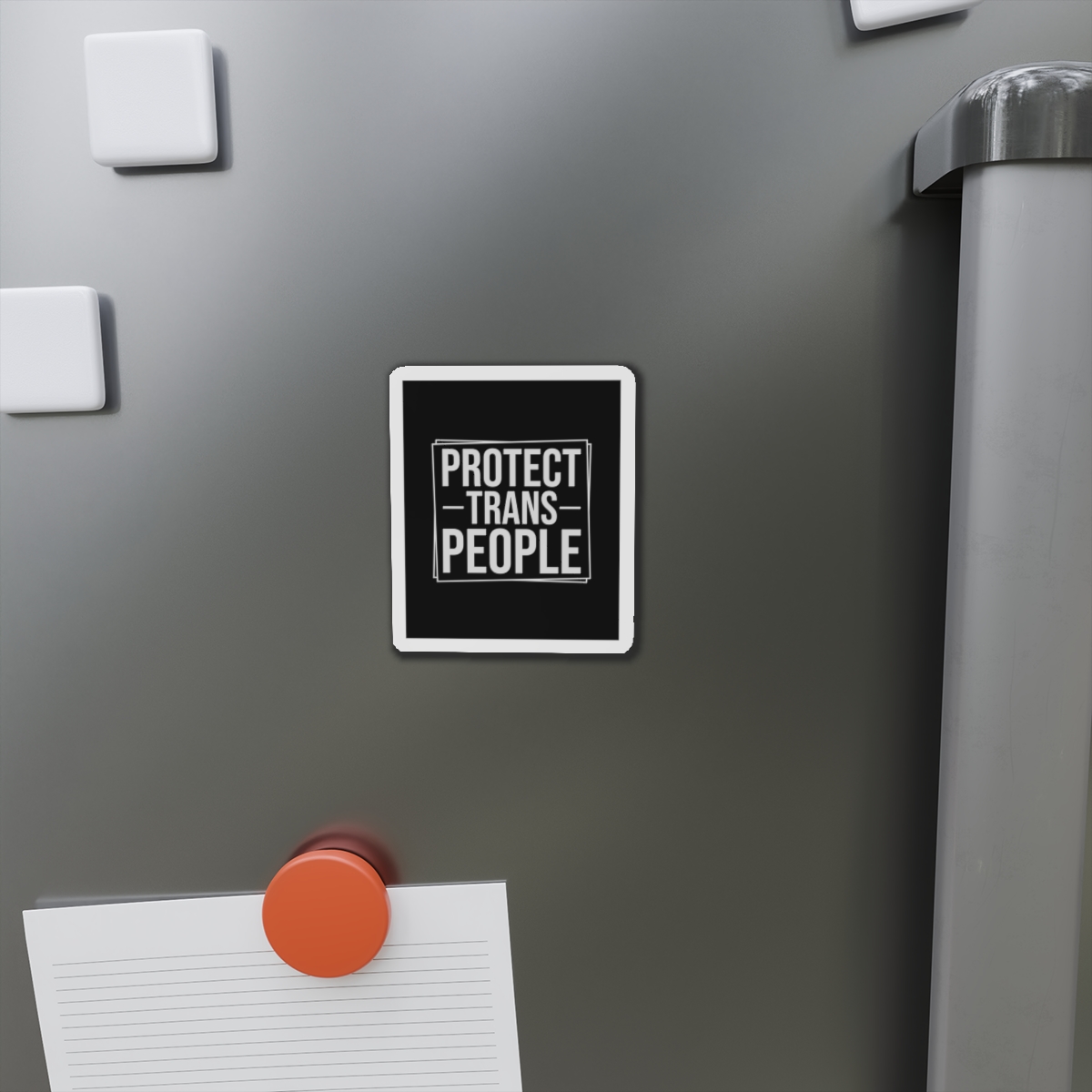 Feminism Tshirt Design Feminist Shirt Protect Trans People Die Cut Magnets - Image 5