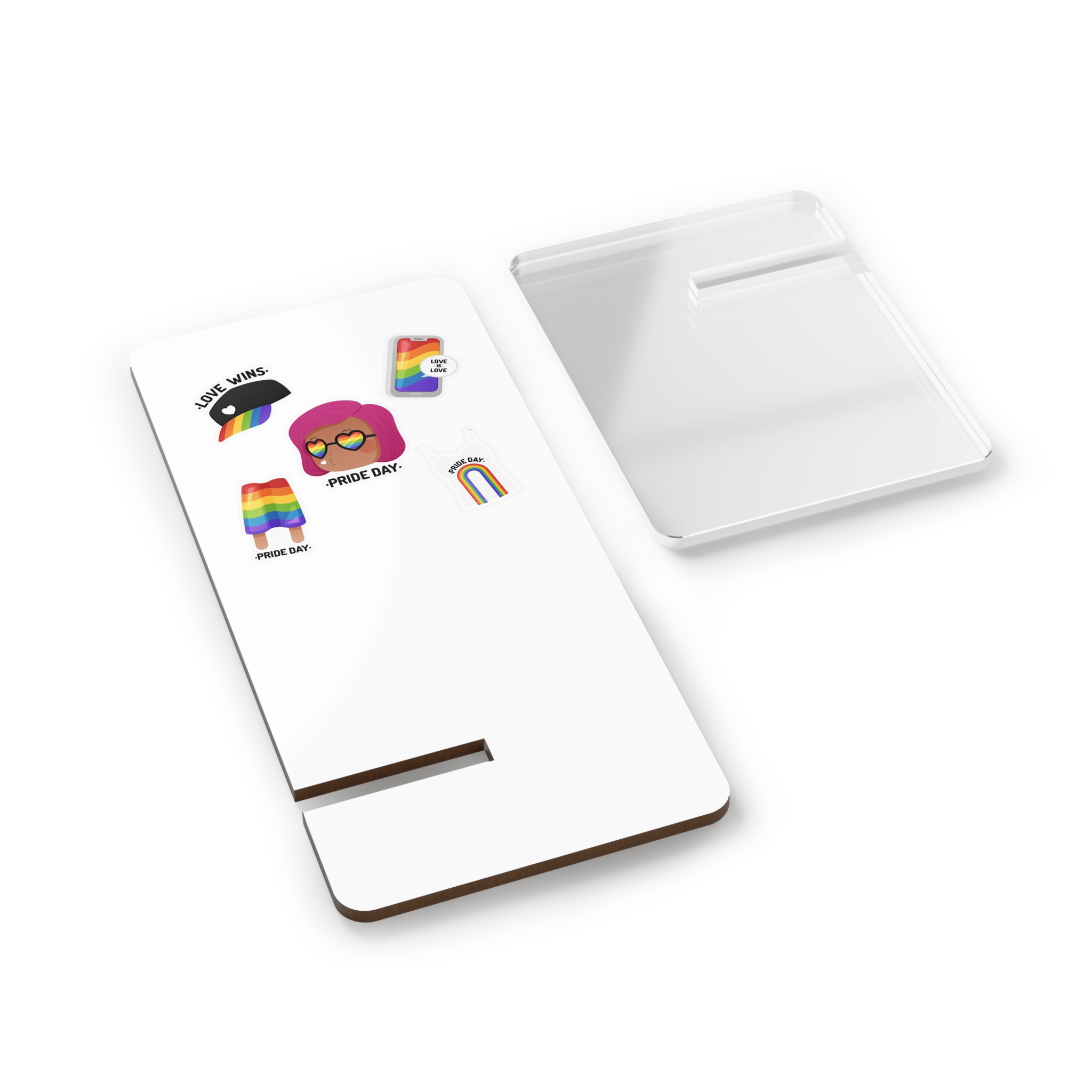 Flat Pride Day Badge Collection Mobile Display Stand For Smartphones - Image 2
